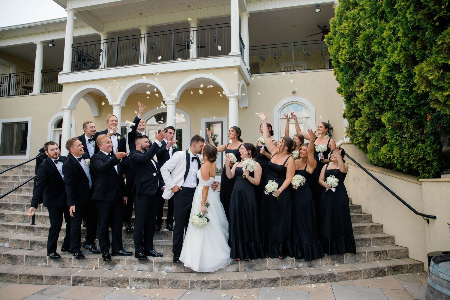 A portrait of a bride and groom.