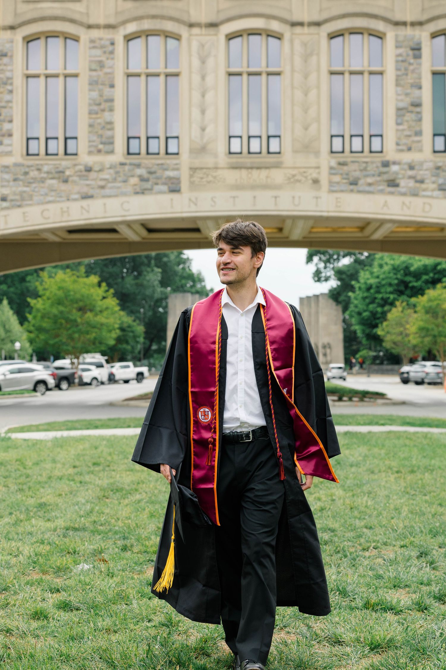 An image of a Virginia Tech graduates in Blacksburg, Virginia.
