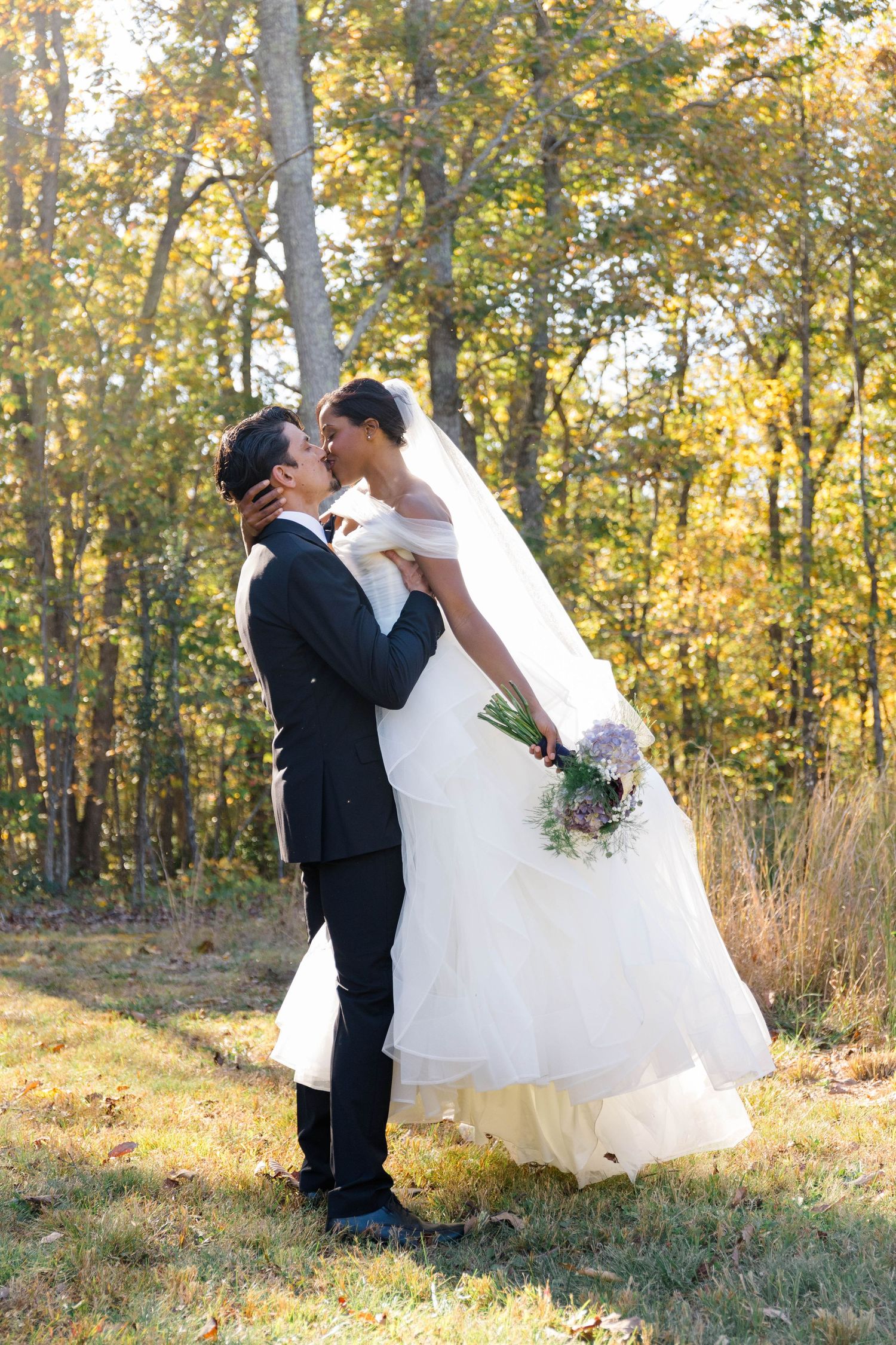 A portrait of a bride and groom.