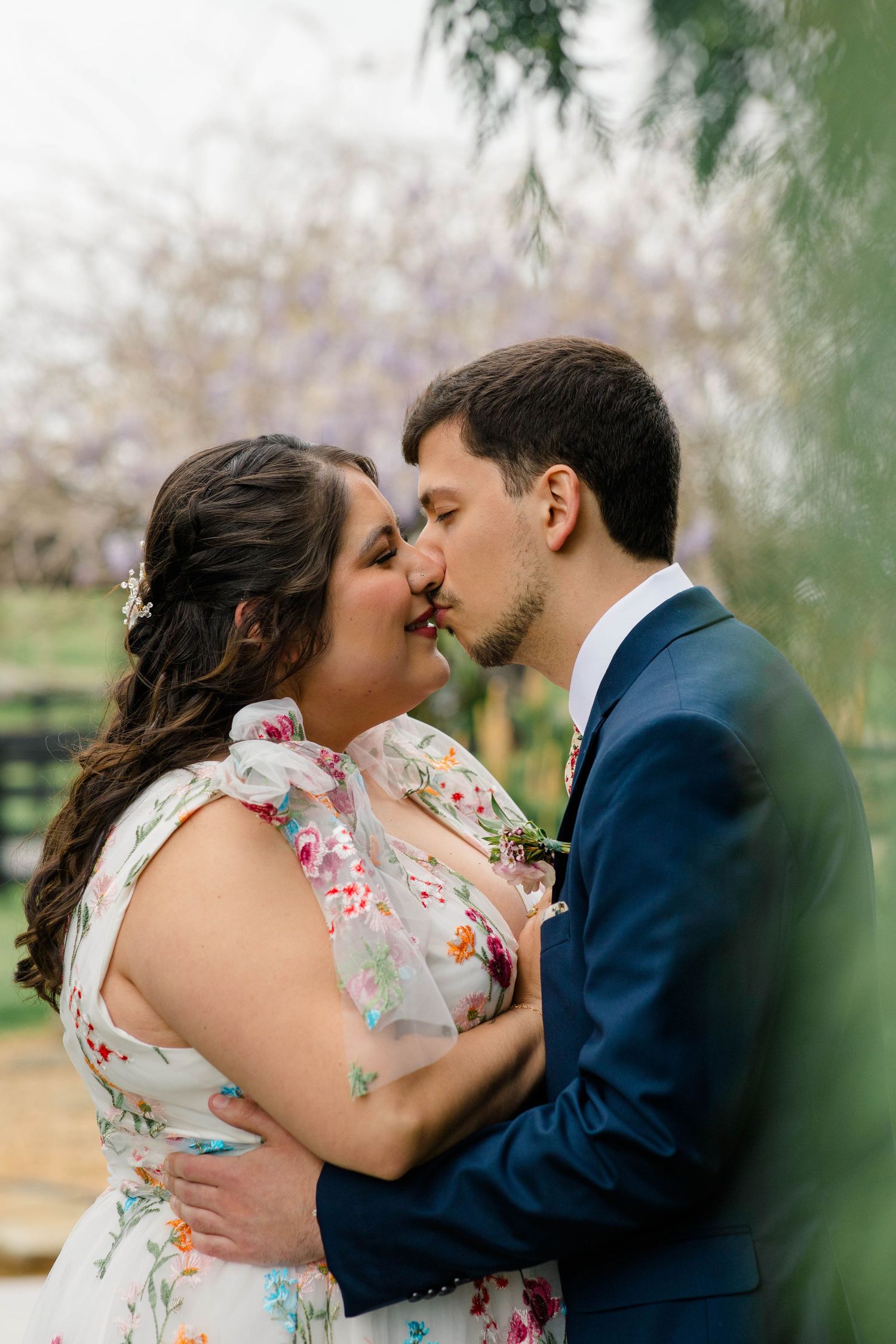 A portrait of a bride and groom.