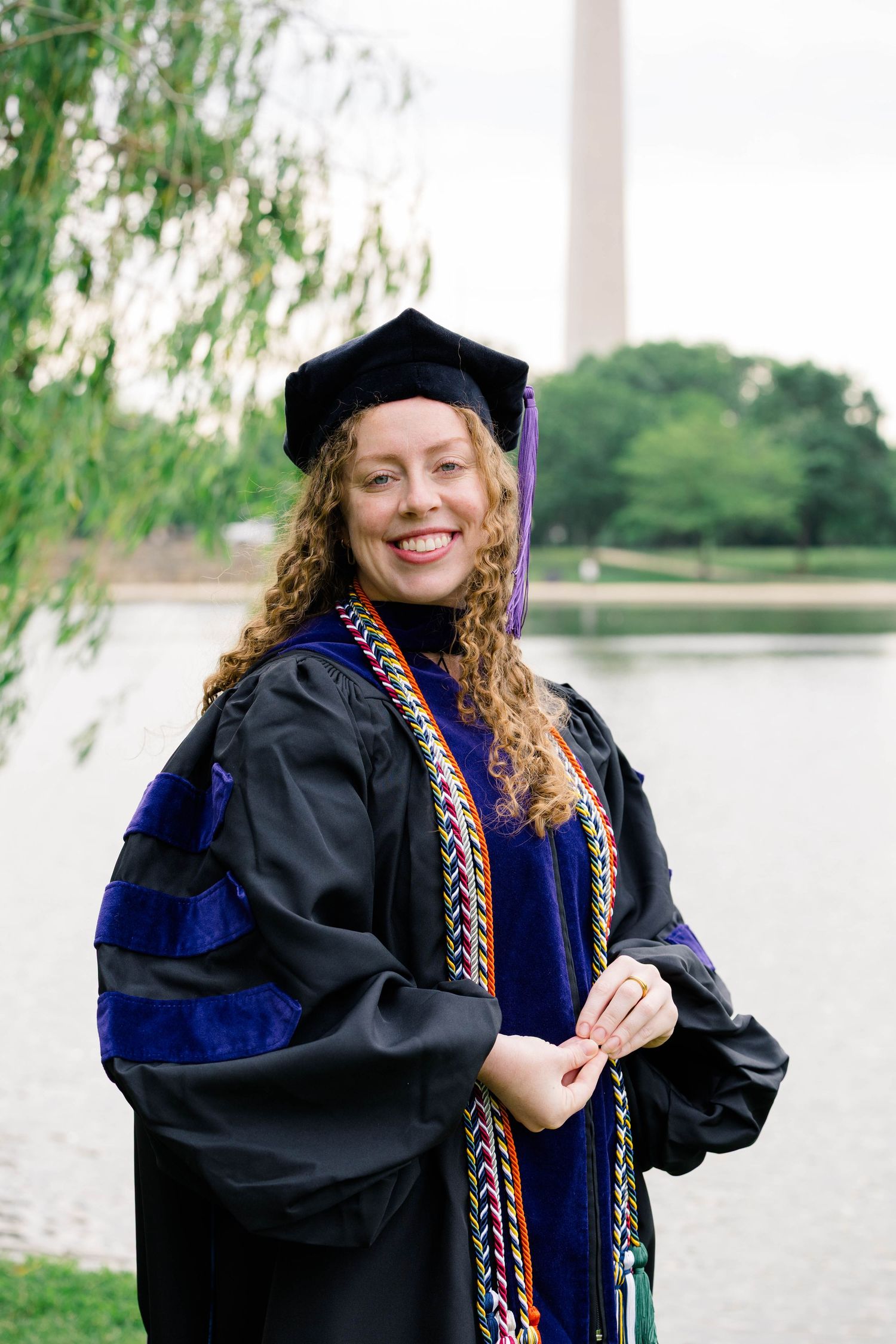 An image of a graduate in Washington, D.C.