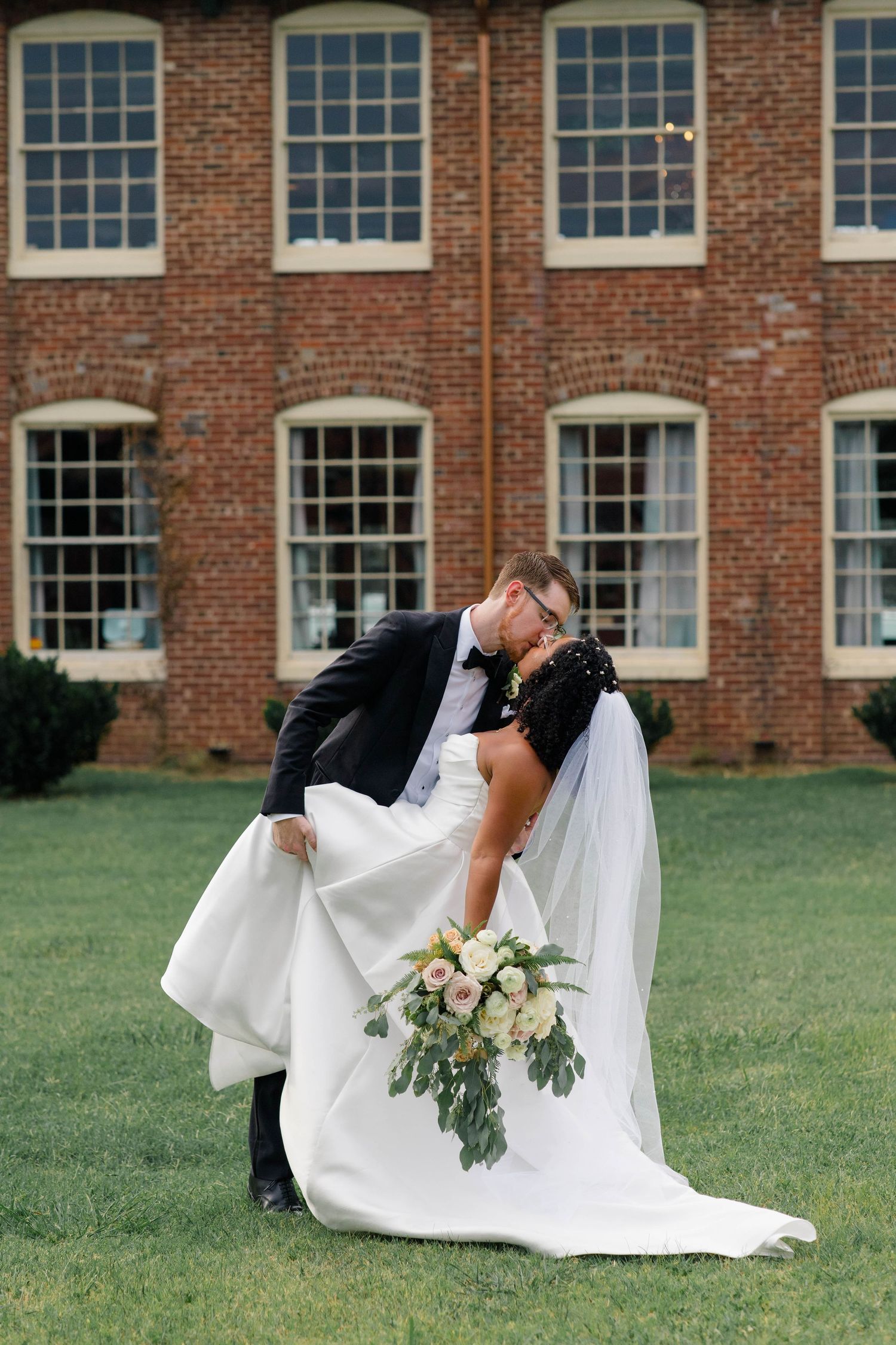 A portrait of a bride and groom.