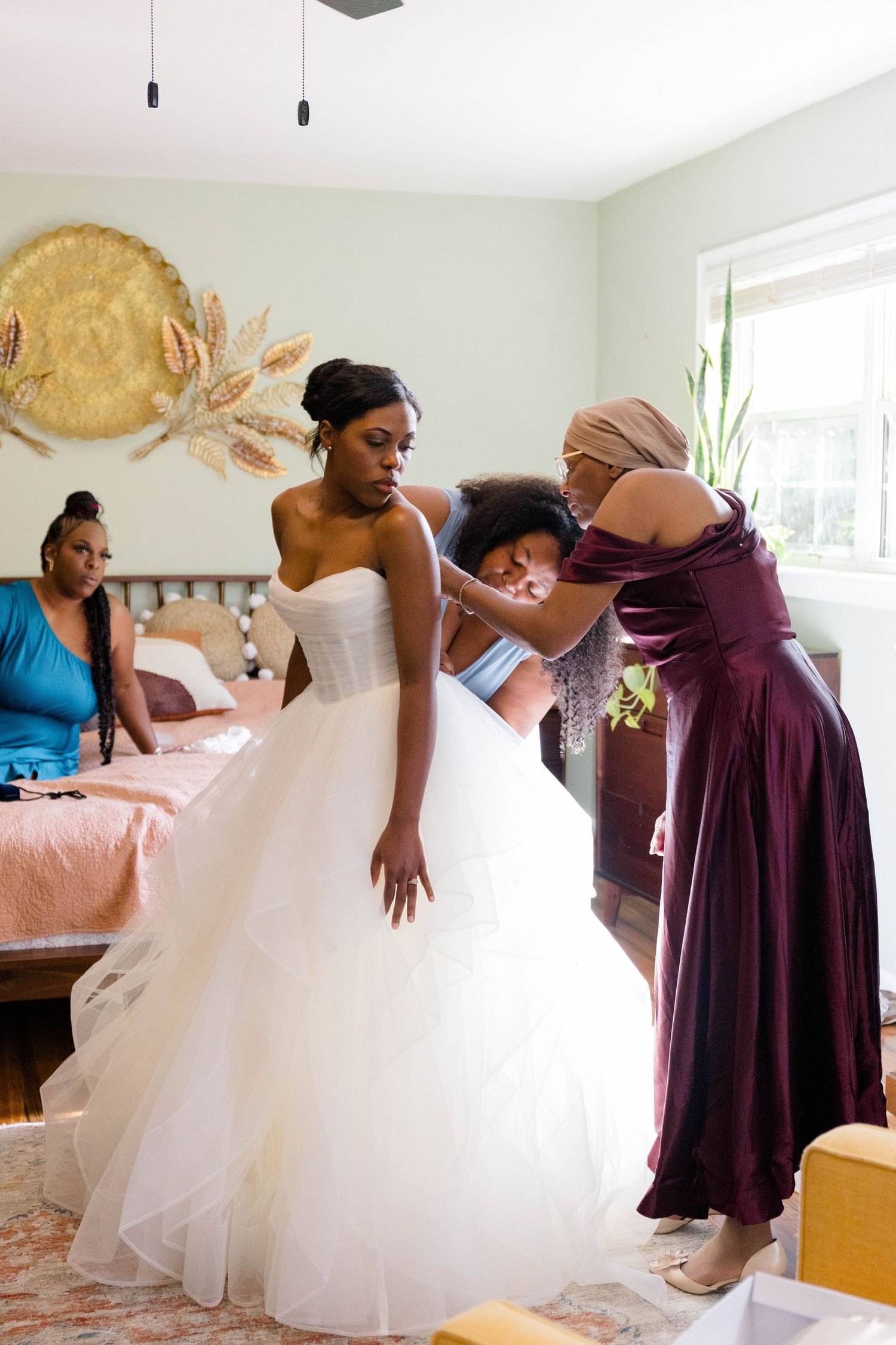 A portrait of a bride getting ready.