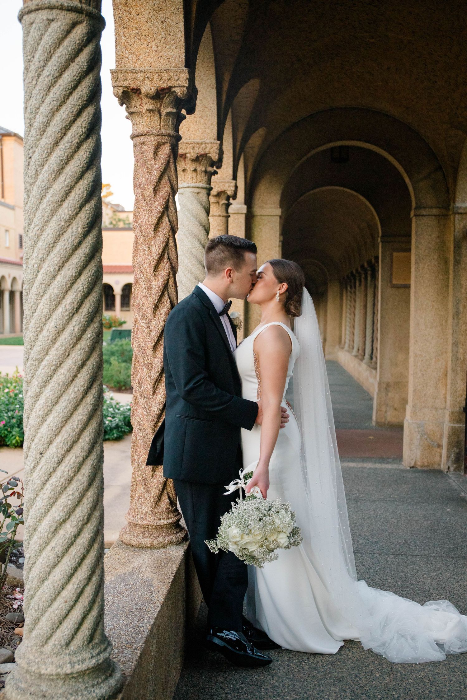 A portrait of a bride and groom.