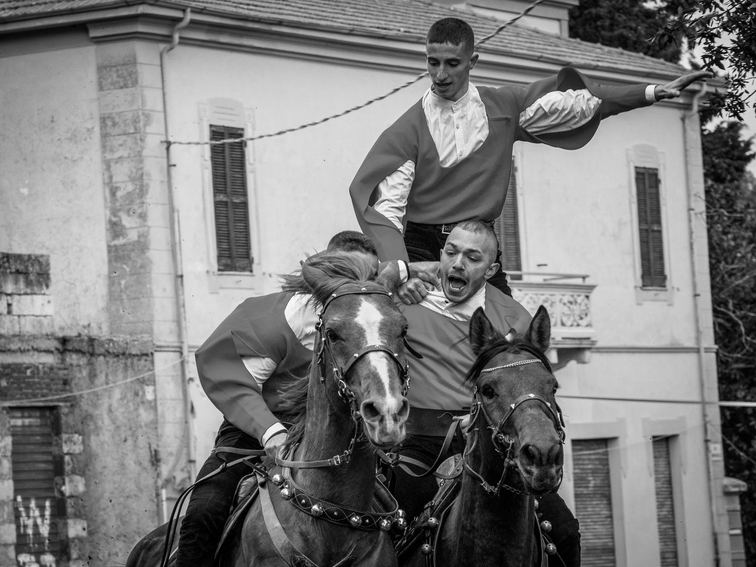 Sas Pariglias traditional horse race in Bortigali, Sardinia - Action and tradition photography by Marco Eretta