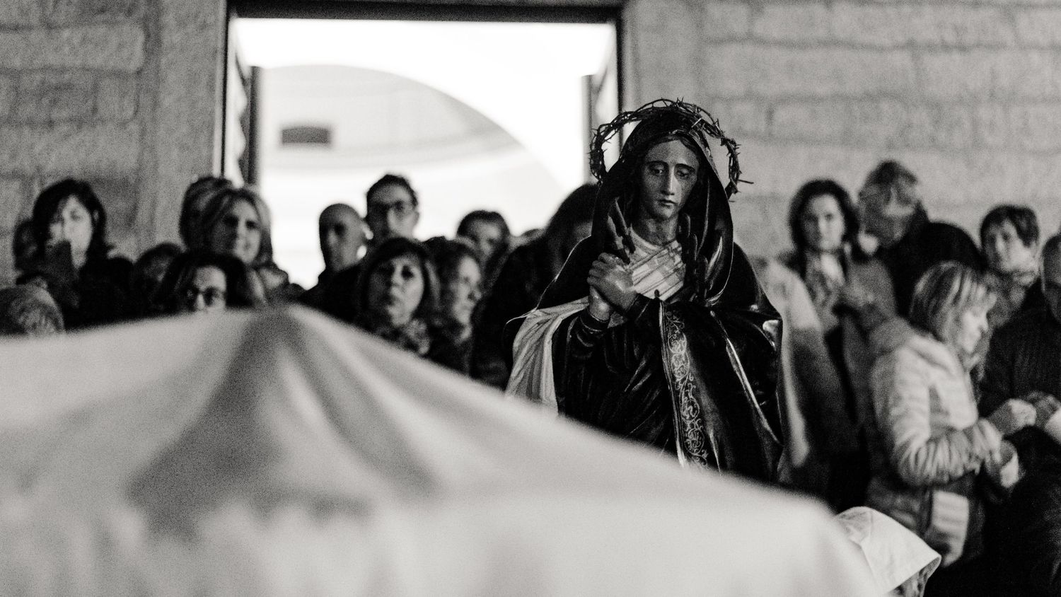 S'Iscravamentu religious ritual in Olbia, Sardinia - Emotional black and white storytelling by Marco Eretta