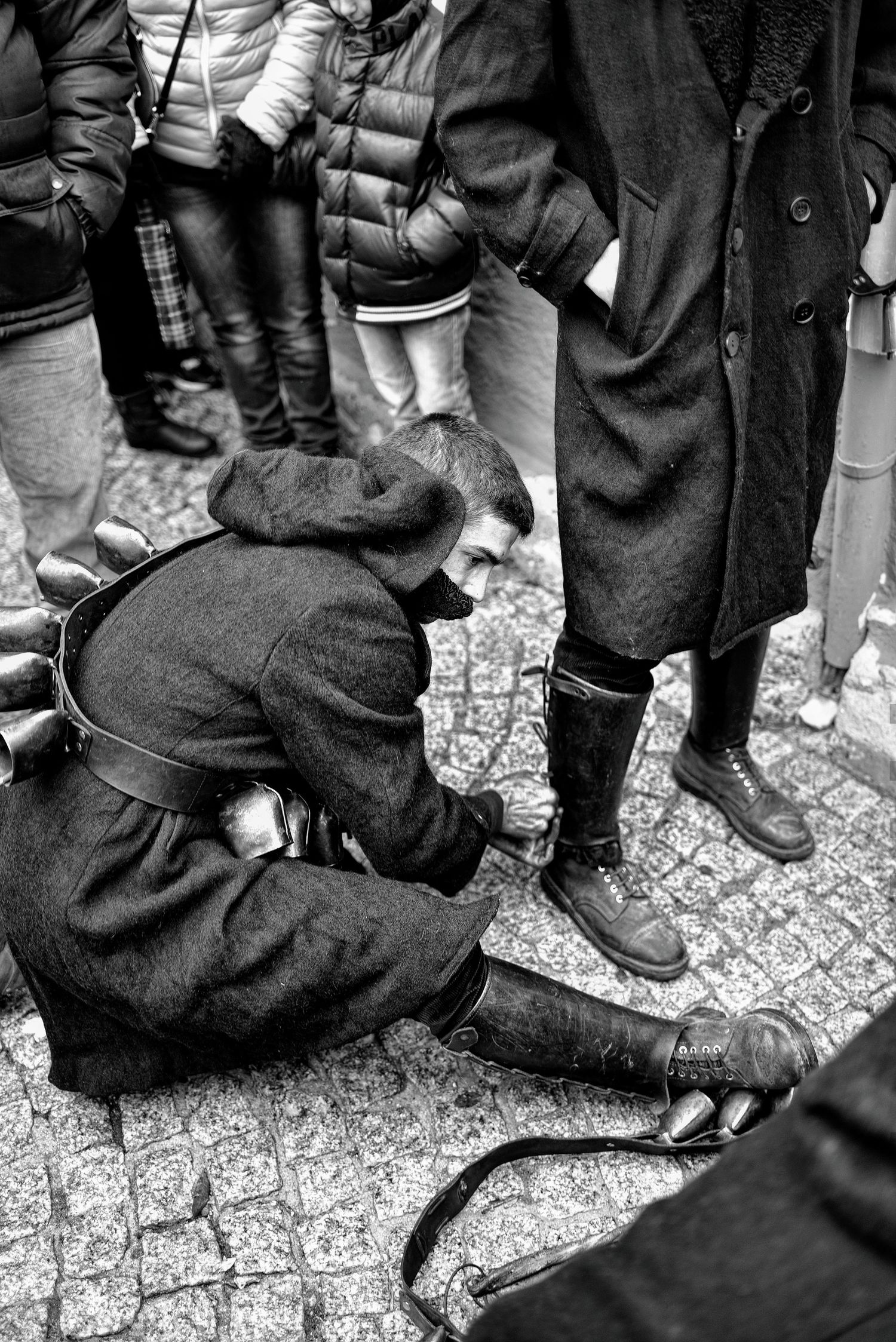 Maschere tradizionali sarde Urthos e Buttudos di Fonni - Dettaglio visivo
