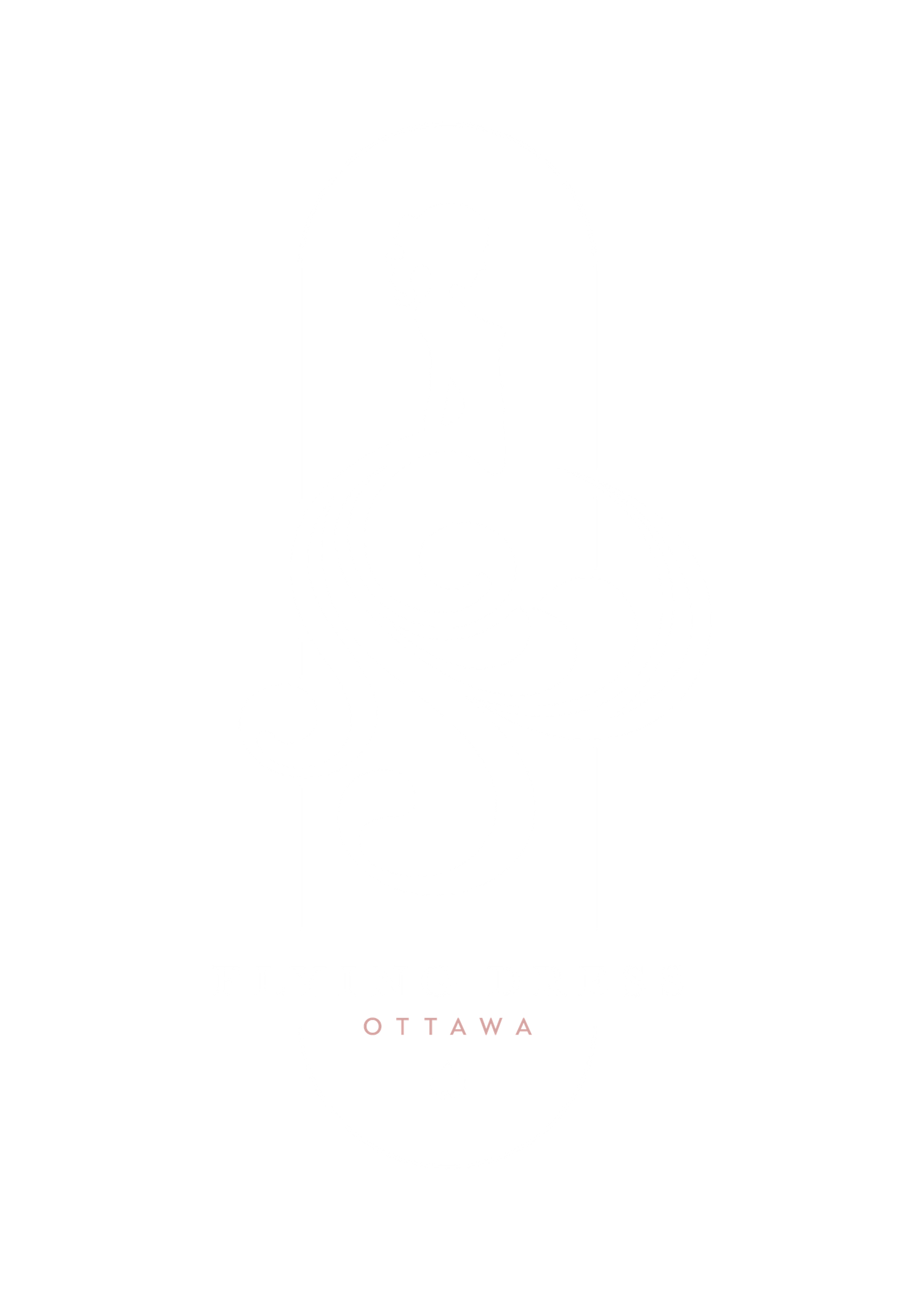 Minimalist white page with small pink Ottawa text centered near bottom of image.