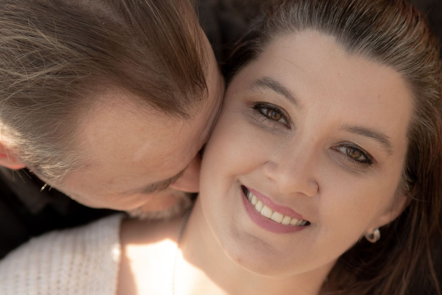 Close-up intimate moment