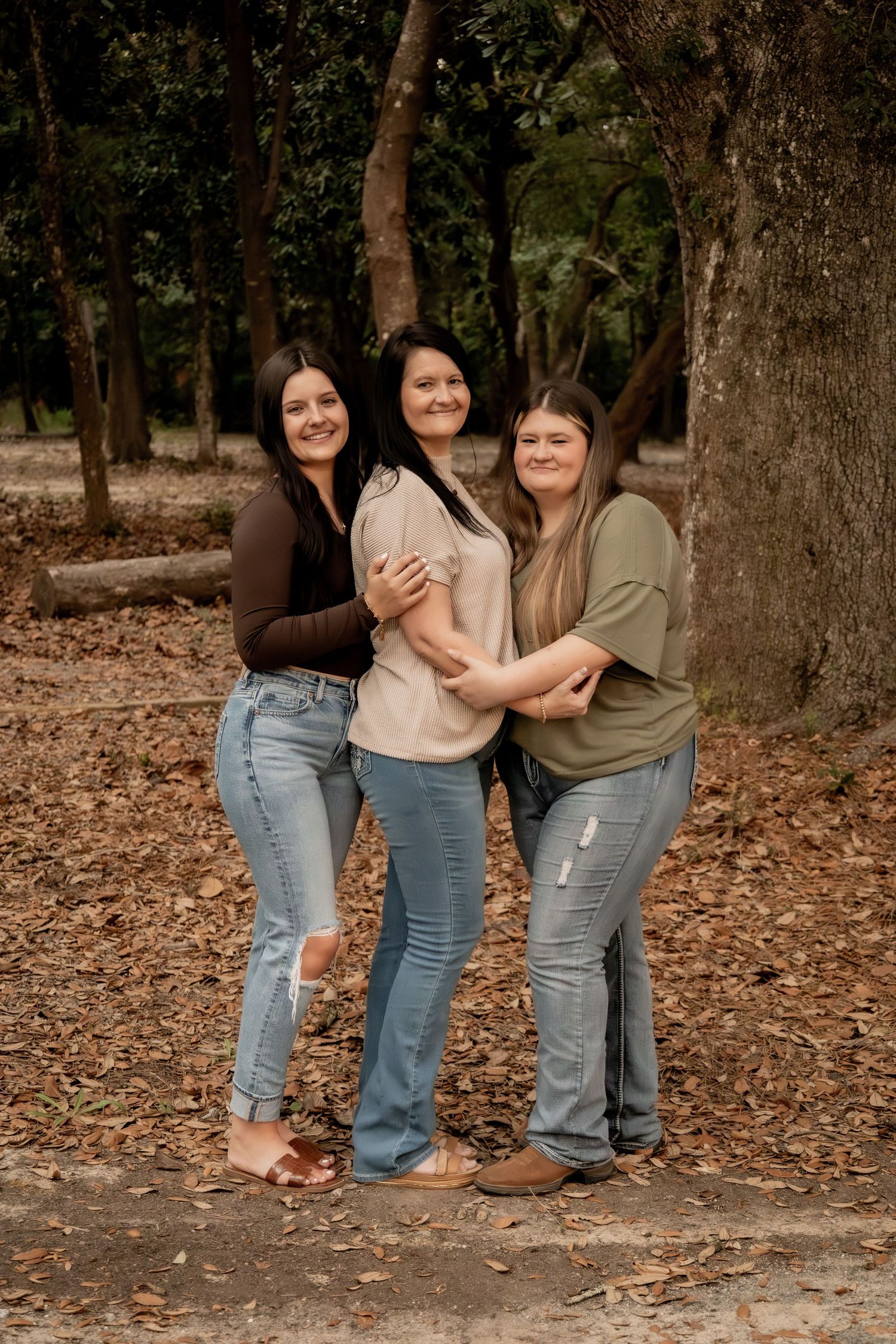 mom and her girls