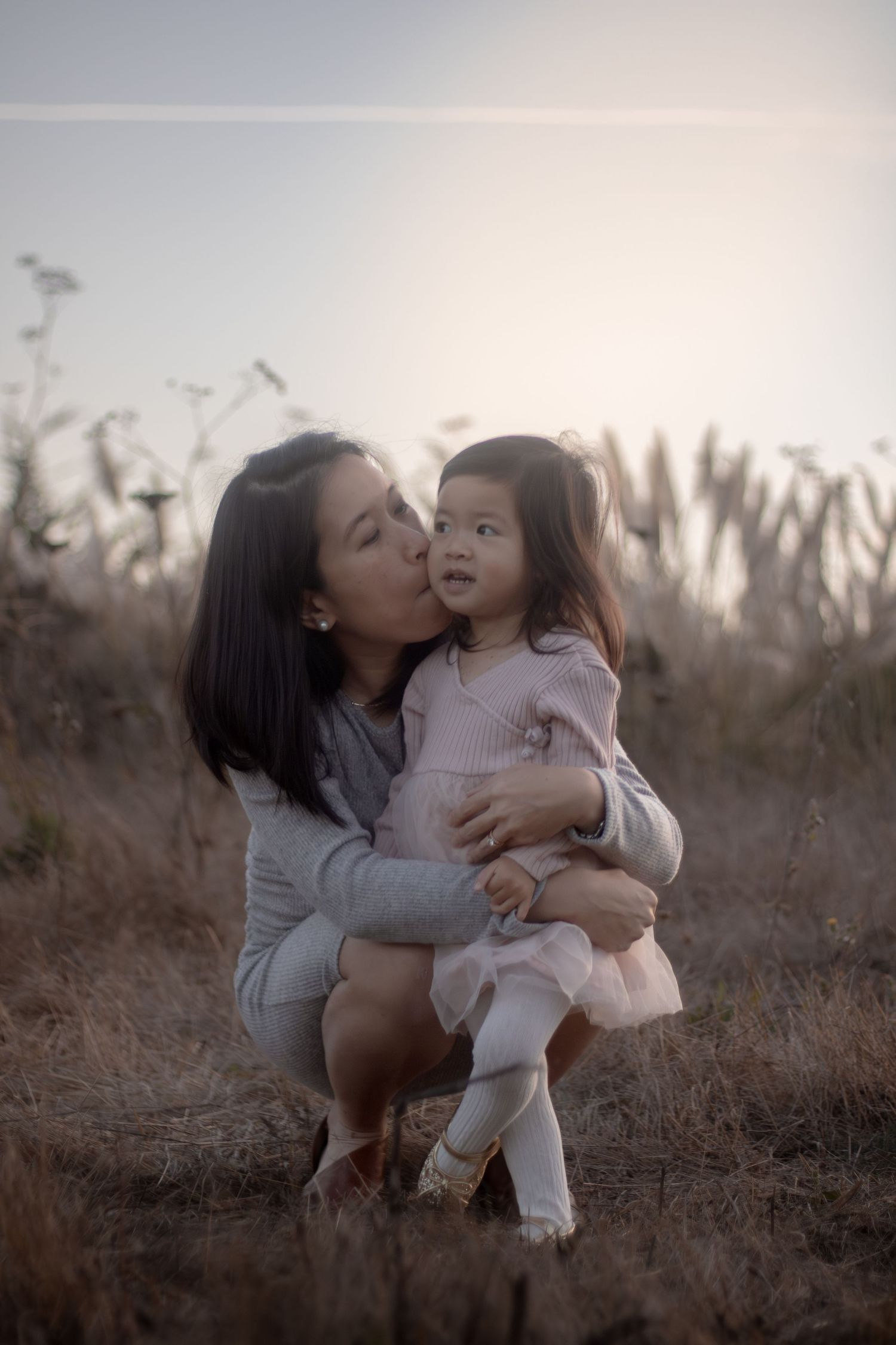 maternity session photography family photography pampas grass, bay area