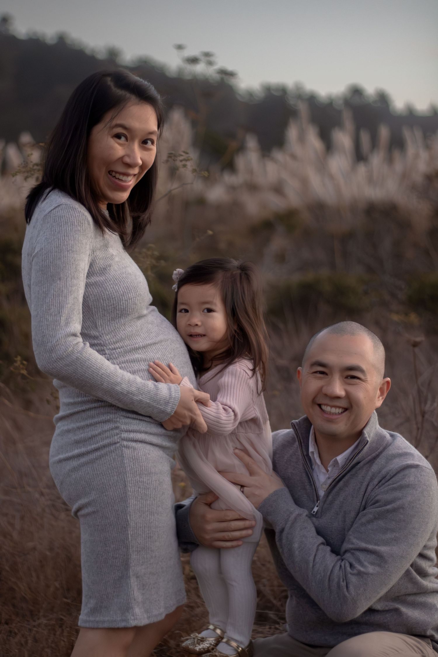 maternity session photography family photography pampas grass, bay area