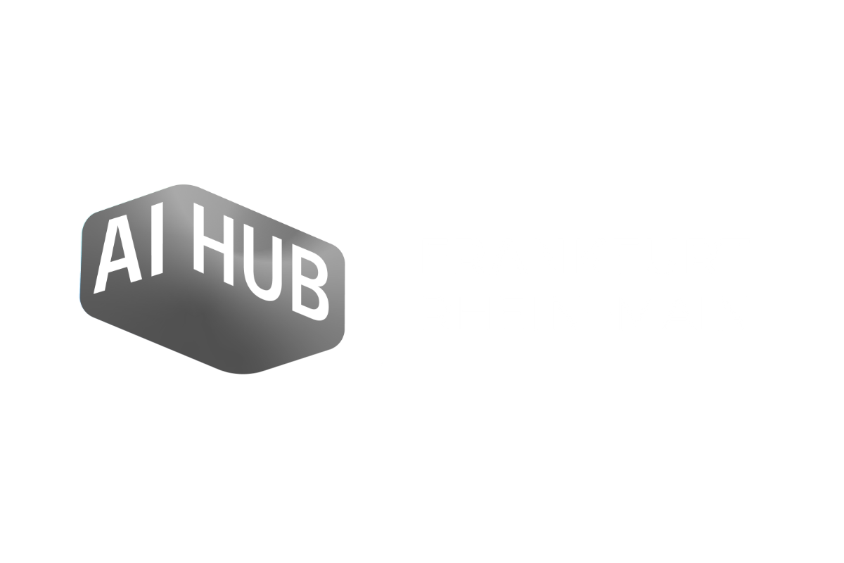 AI Hub Frankfurt Rhein-Main logo in grayscale design.