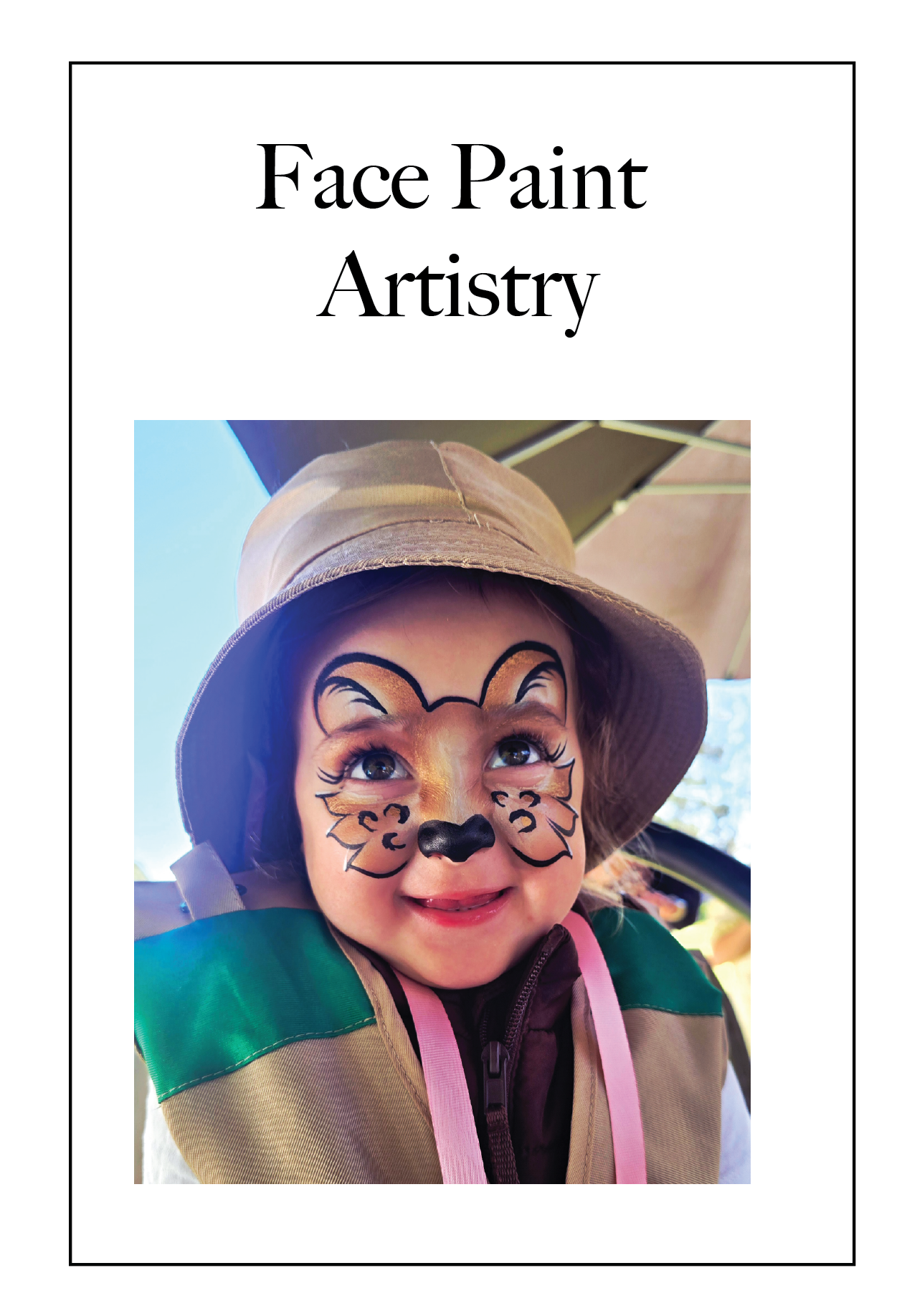 Angels Artistry. Professional Makeup, Face Paint & Balloon Twist Artist.
Face Paint, Character Makeup, Balloon Twist & Glitter Bar Artistry