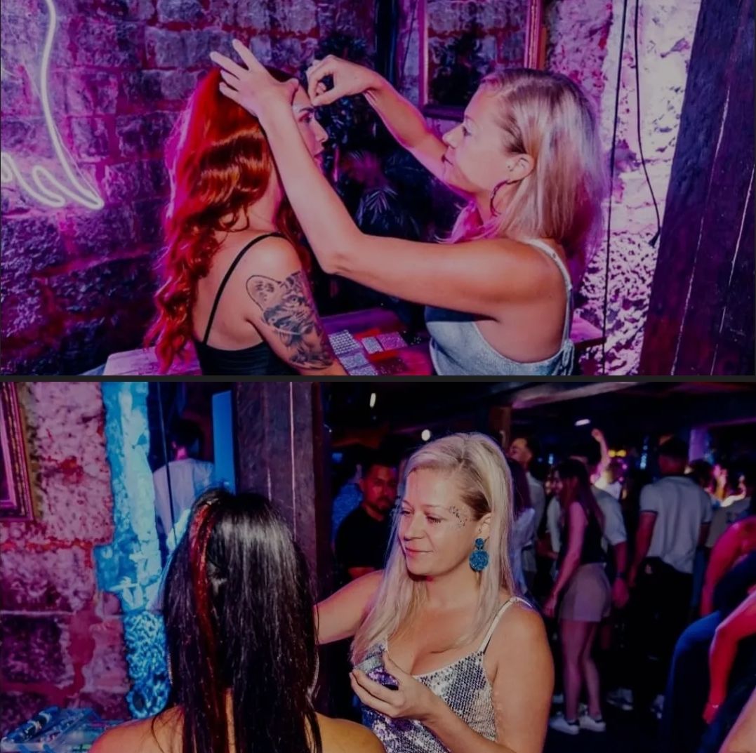 Makeup & Face Paint Artist.
Glitter Bar.
Night Club.