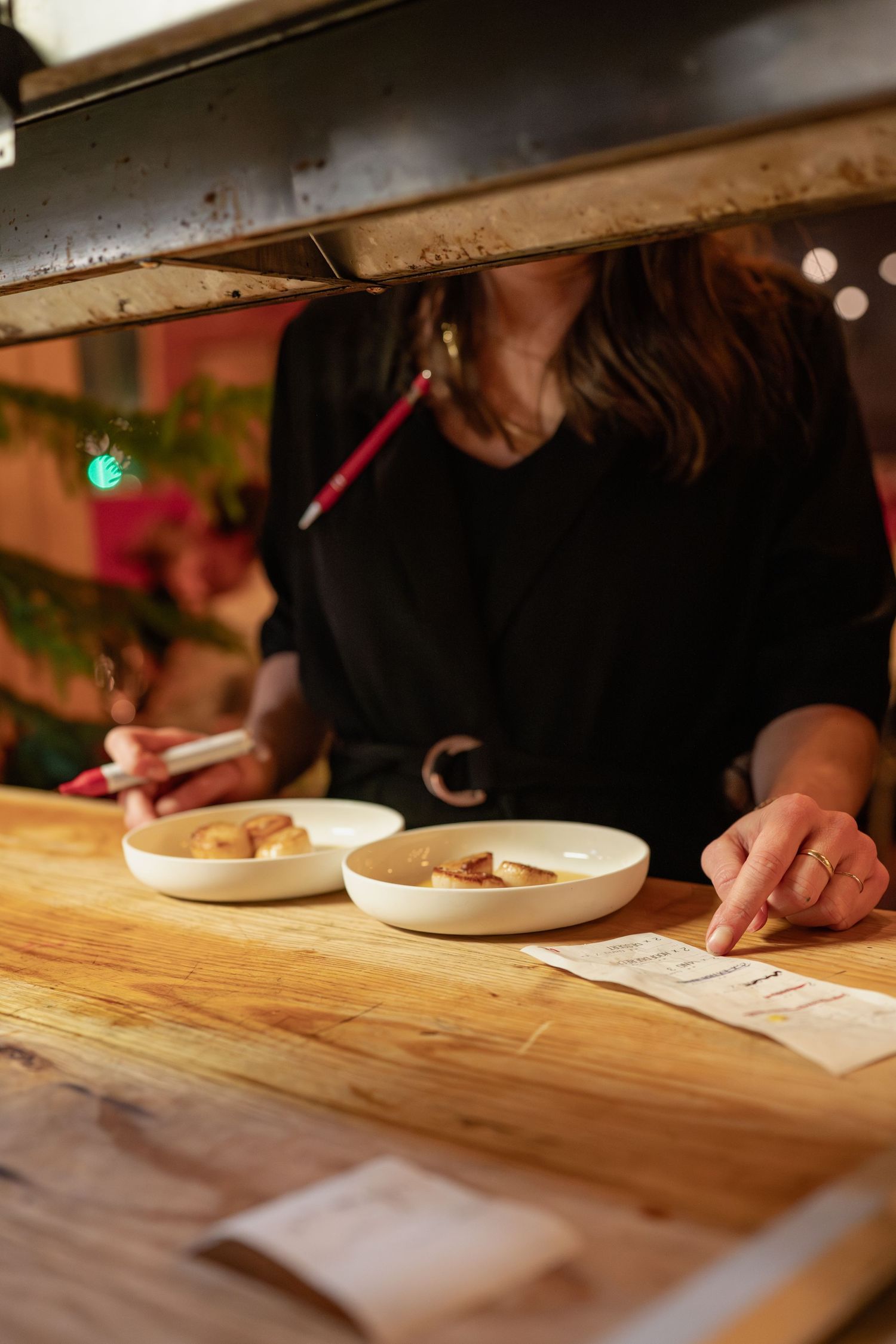 Interieurdetail van Café Modern, professionele restaurantfotografie door Eva Berendse