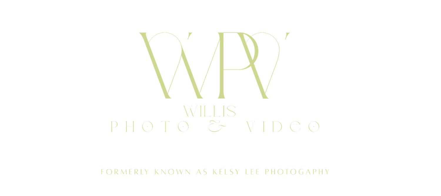 Willis Photo and Video logo, formerly known as Kristi Lei Photography, displayed in elegant light green typography.