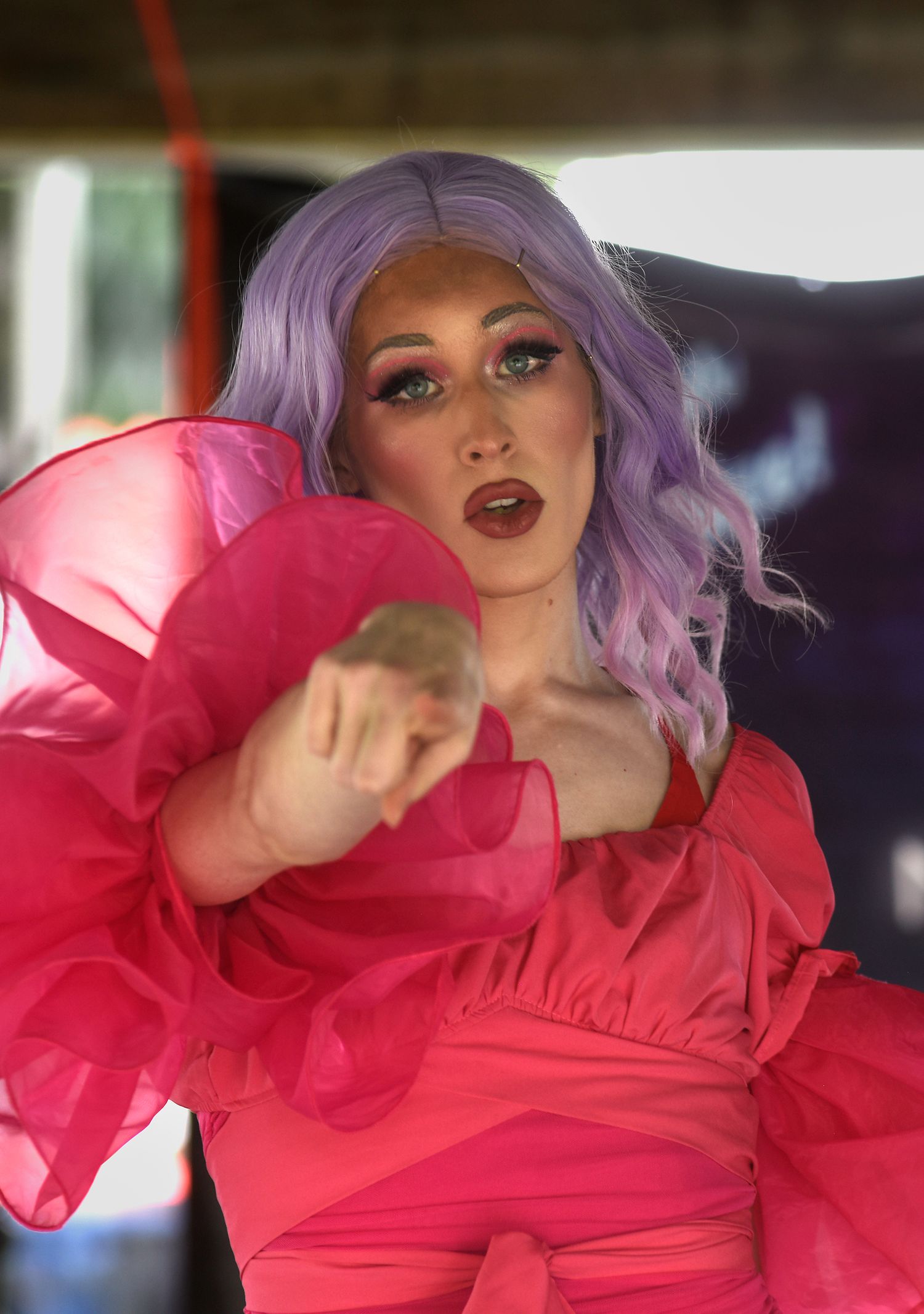 April Ate points during her performance of Womanizer by Britney Spears