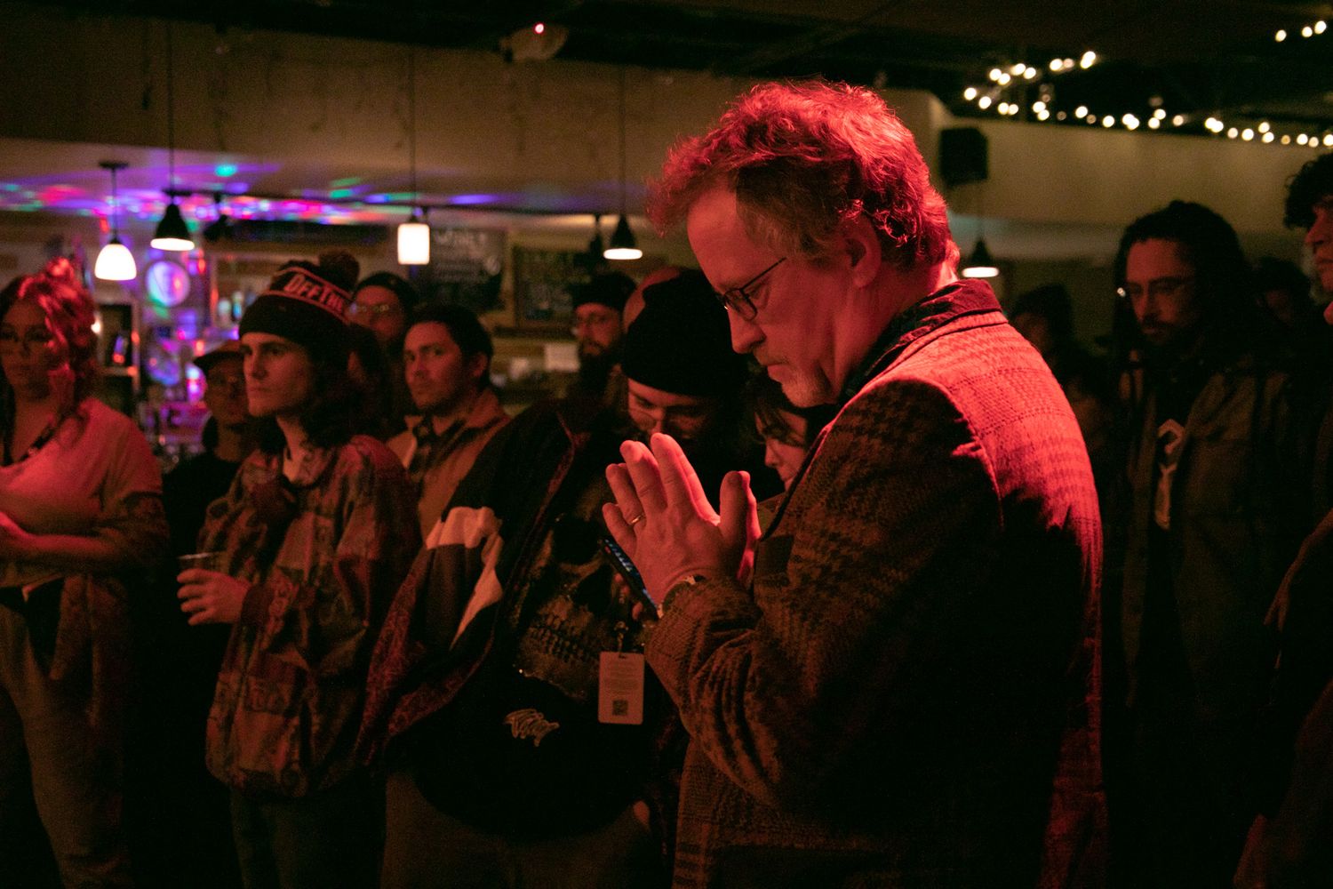 Glenn Rice prays during the True/False Berlin Showcase