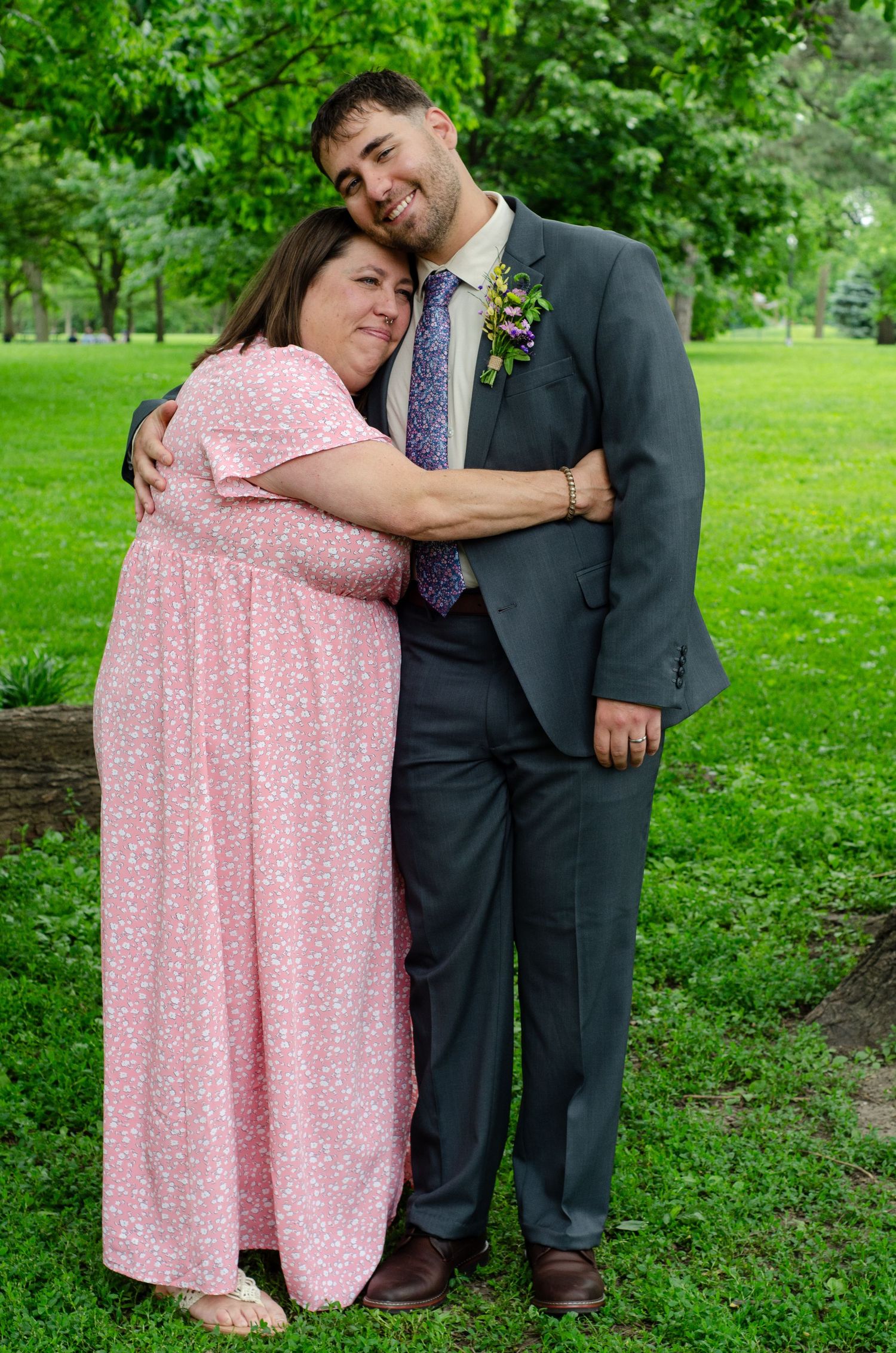 A mom and son share tender moments at son's wedding. Wedding photos by KM Conceptions Photography in Columbus, OH.