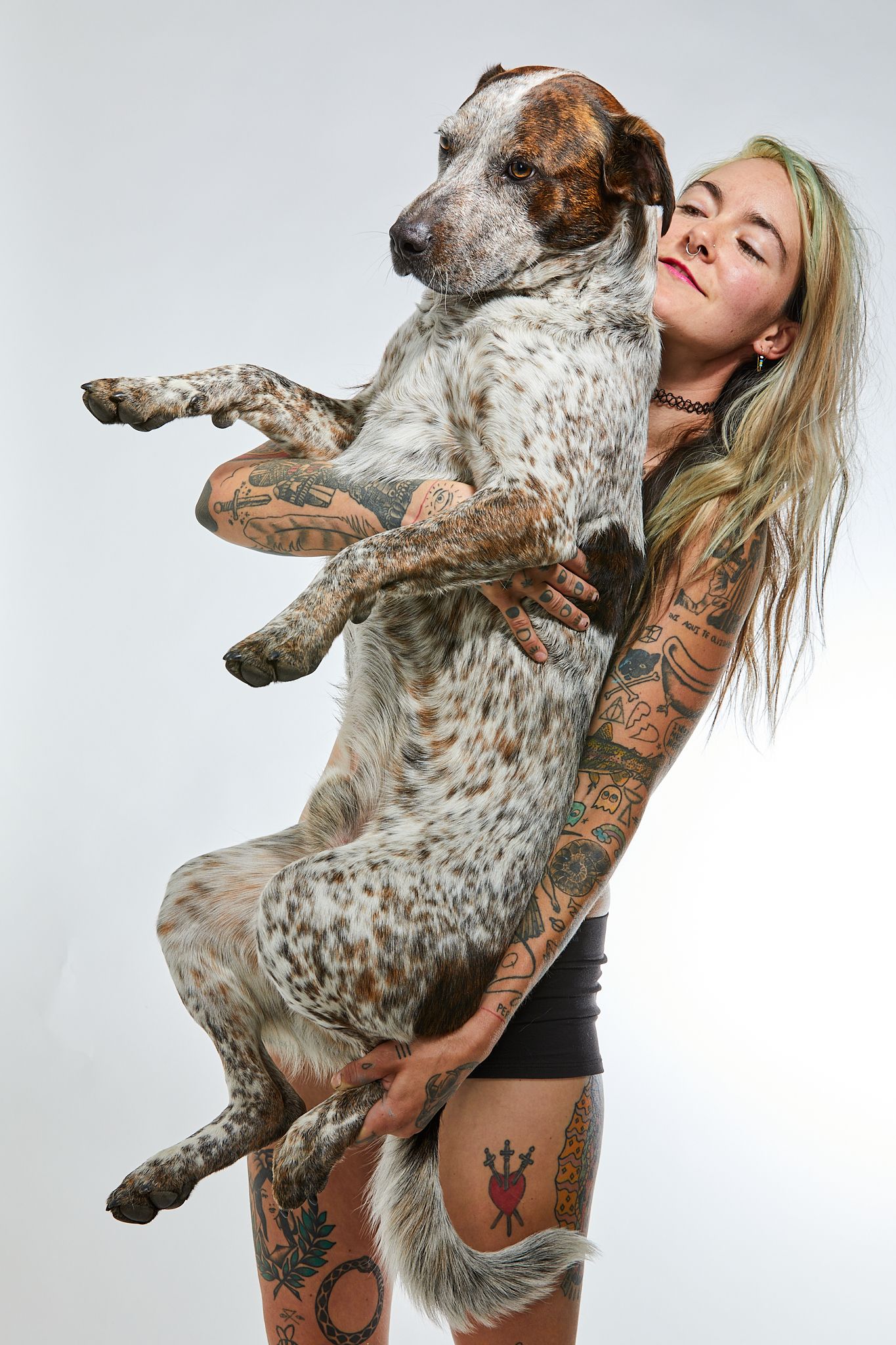 Modern Pet Photography with woman and dog