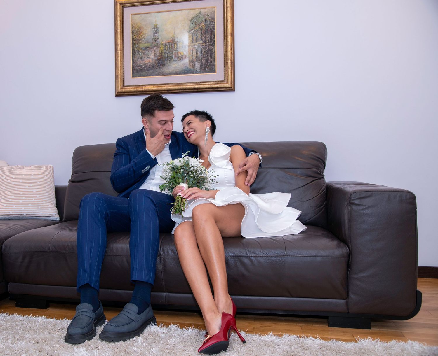 Corporate event photography featuring a professional  attending his wedding captured by a wedding and portrait photographer