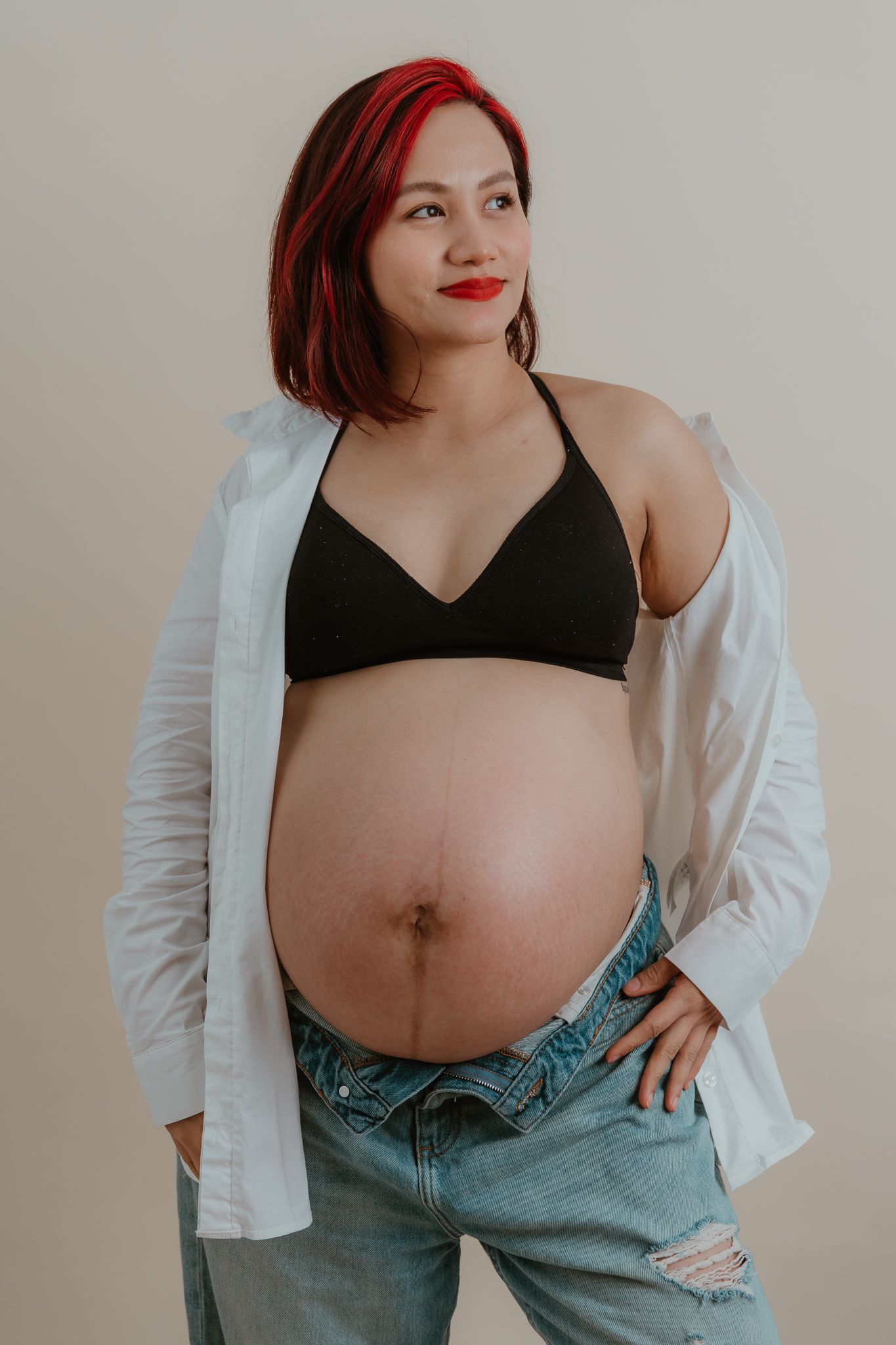 Studio maternity shoot