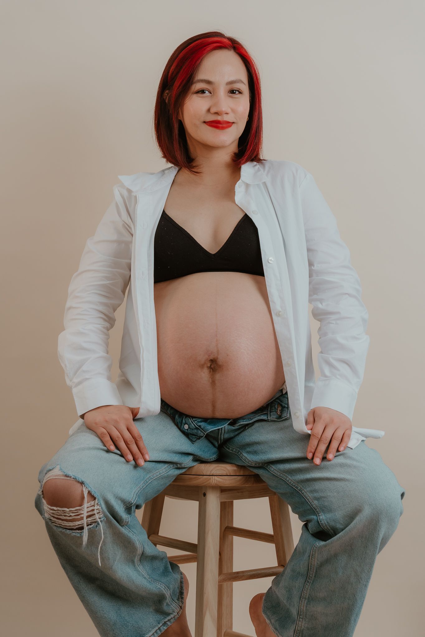 Studio maternity shoot