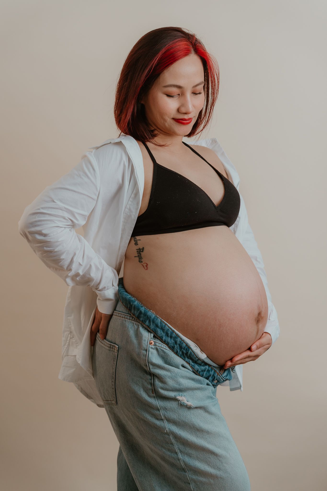Studio maternity shoot