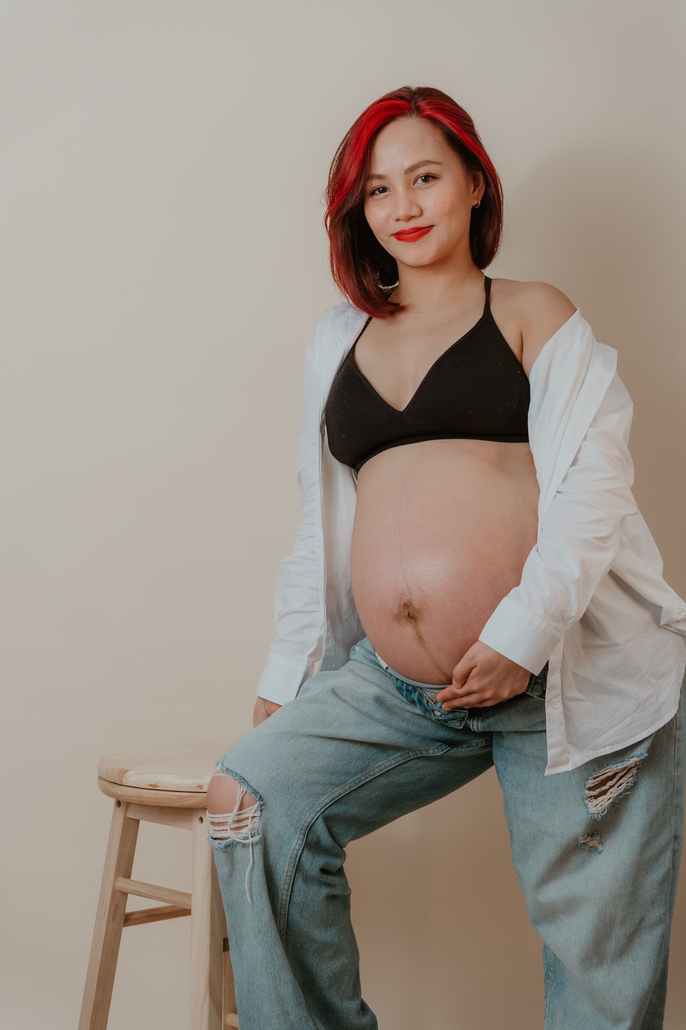 Studio maternity shoot