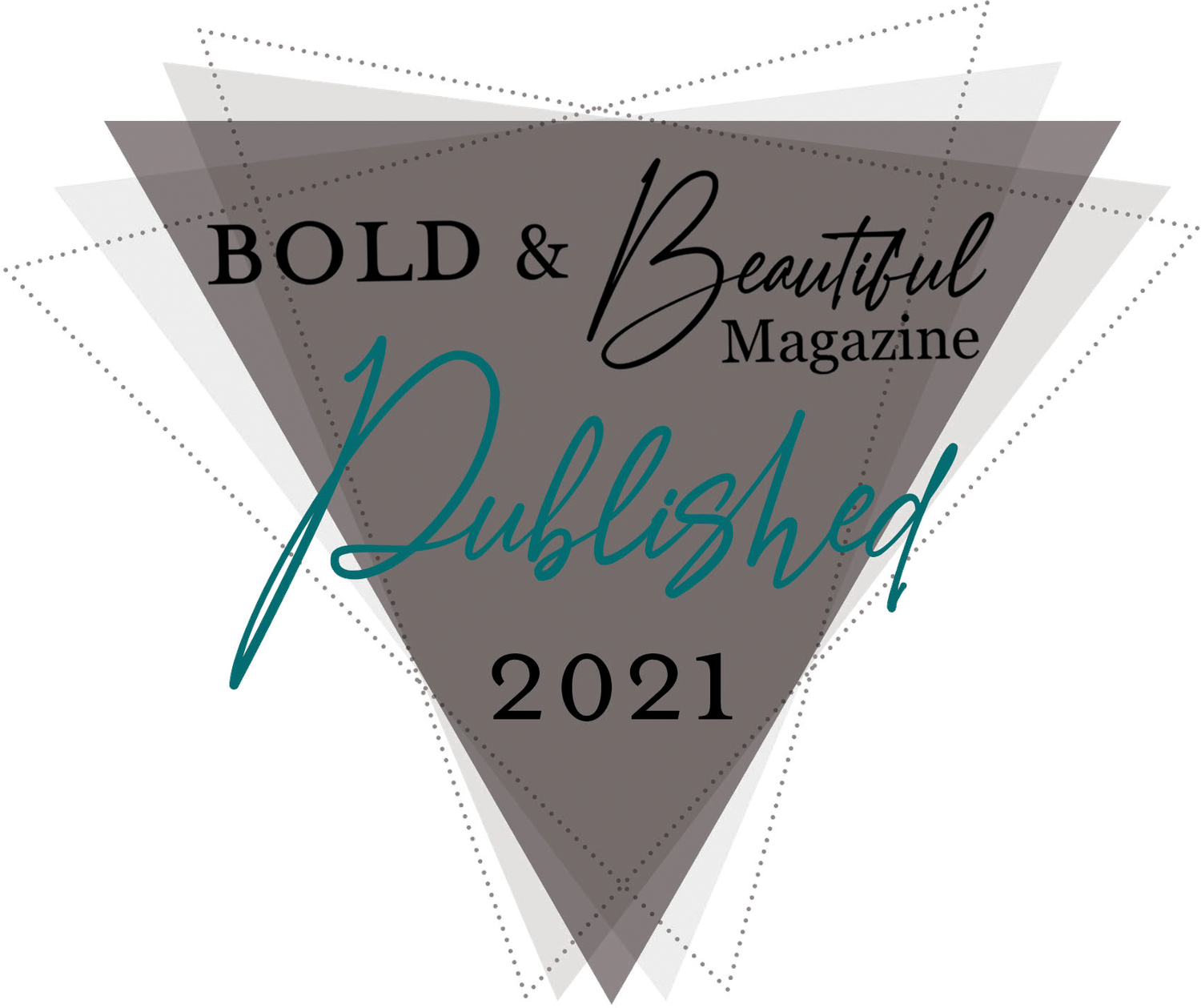 Modern magazine layout with bold typography and geometric shapes.