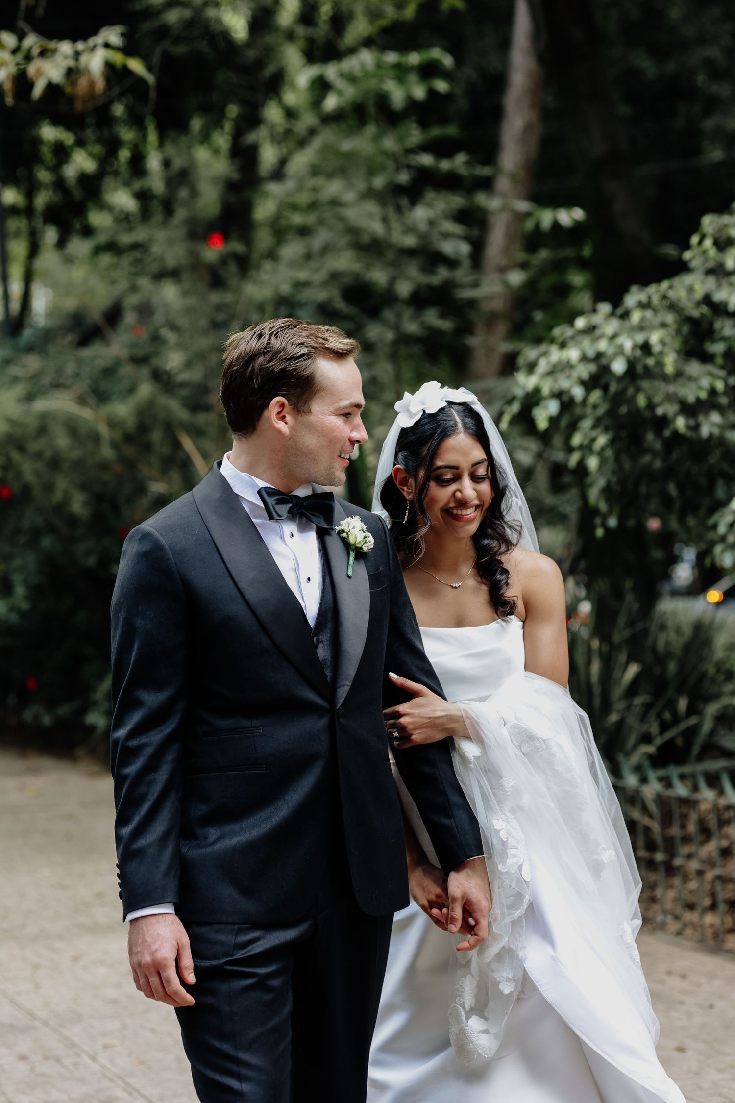 Bride and groom portrait session