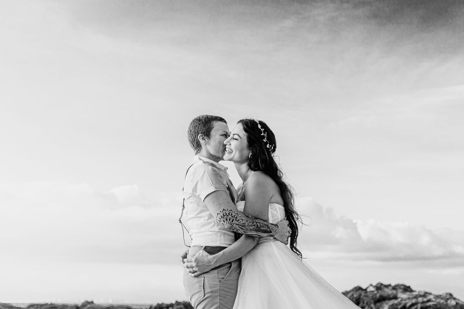 Intimate same-sex elopement with tropical backdrop in Puerto Vallarta