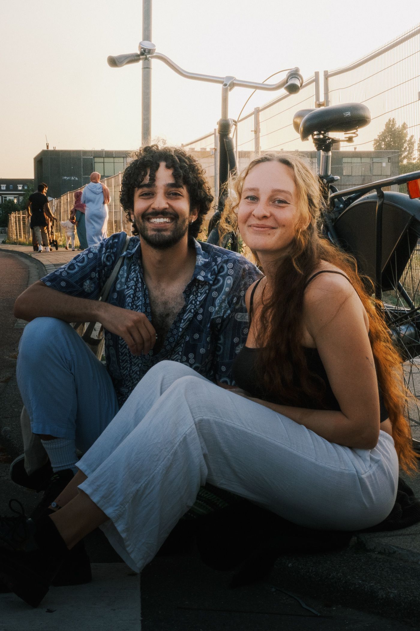 Street portrait photography in Amsterdam capturing a natural and authentic expression.