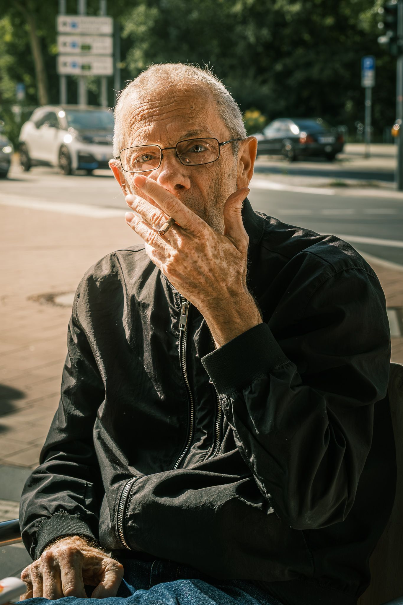 Street portrait photography in Amsterdam capturing a natural and authentic expression.