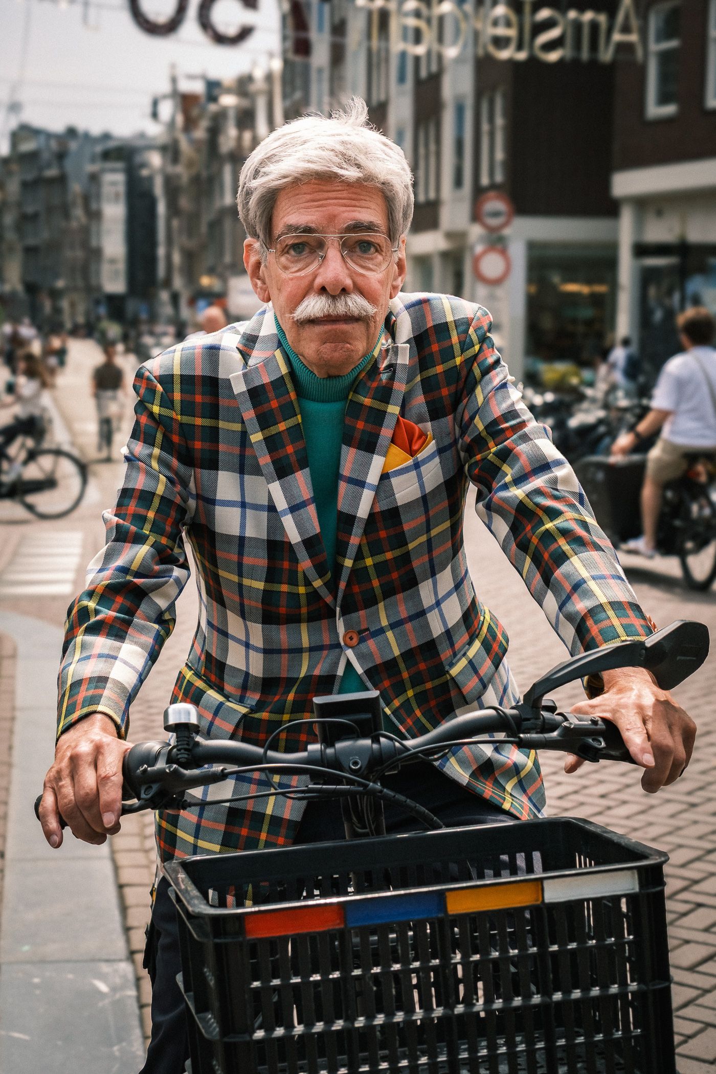 Street portrait photography in Amsterdam capturing a natural and authentic expression.