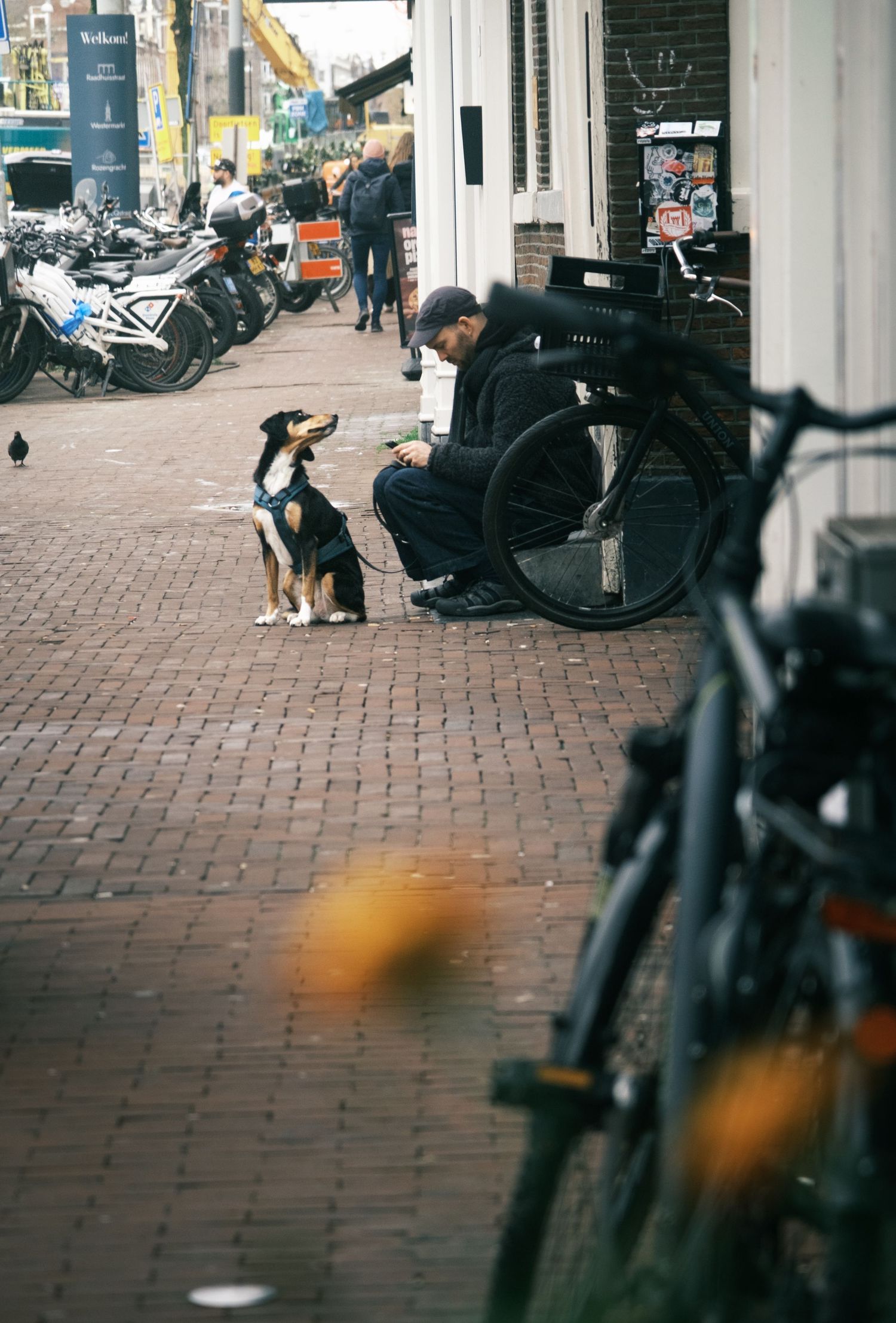 Street portrait photography in Amsterdam capturing a natural and authentic expression.