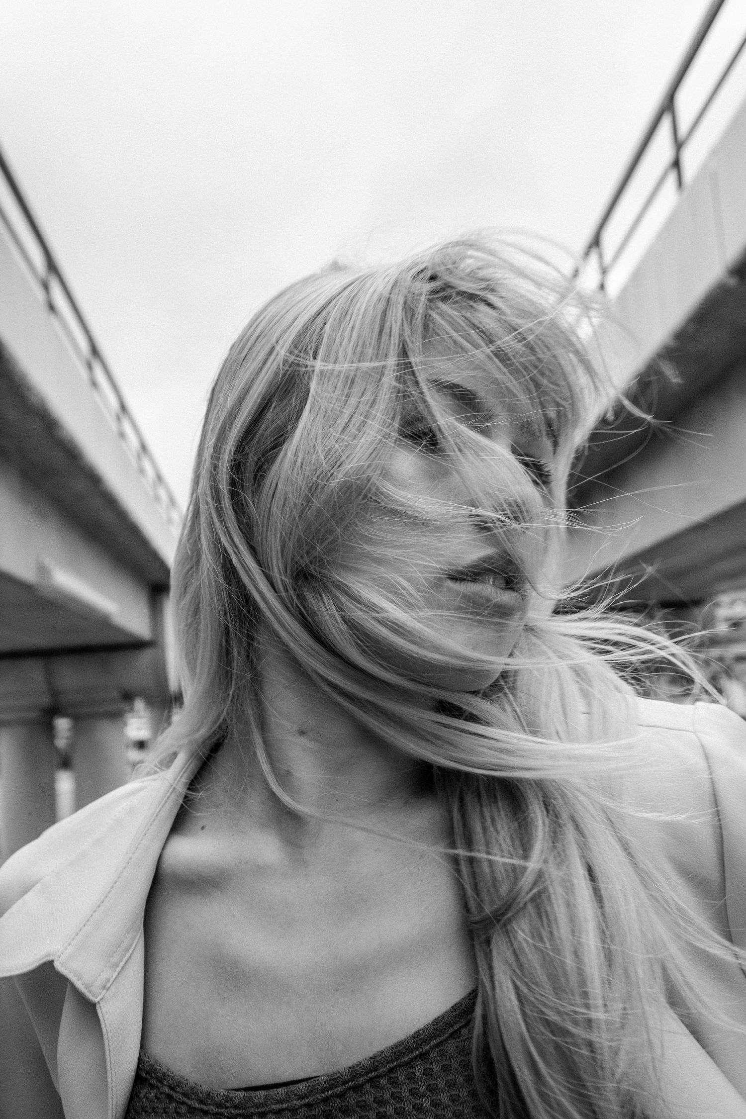 Street portrait photography in Amsterdam capturing a natural and authentic expression.