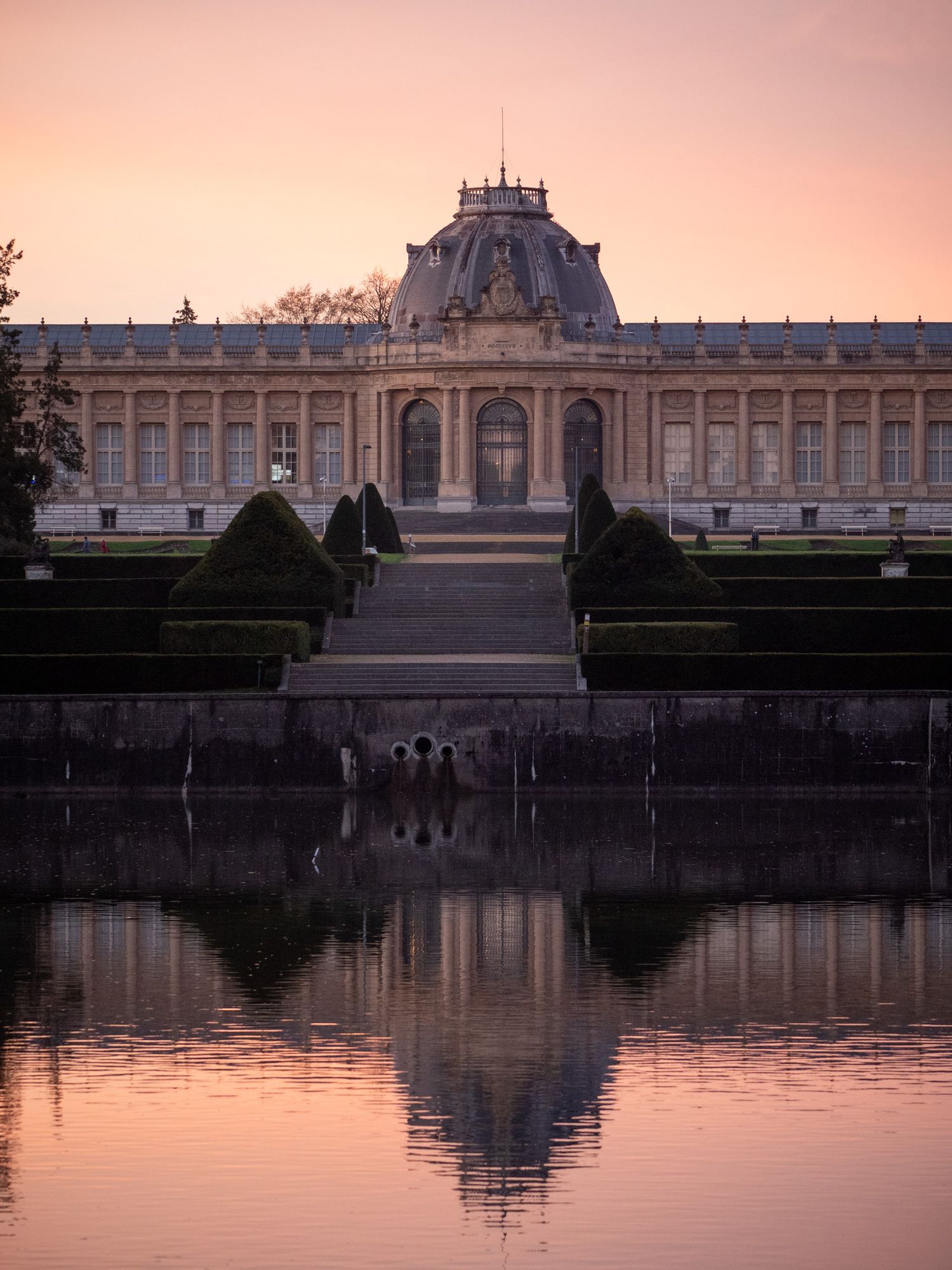 Tervuren Belgium African museum sunset