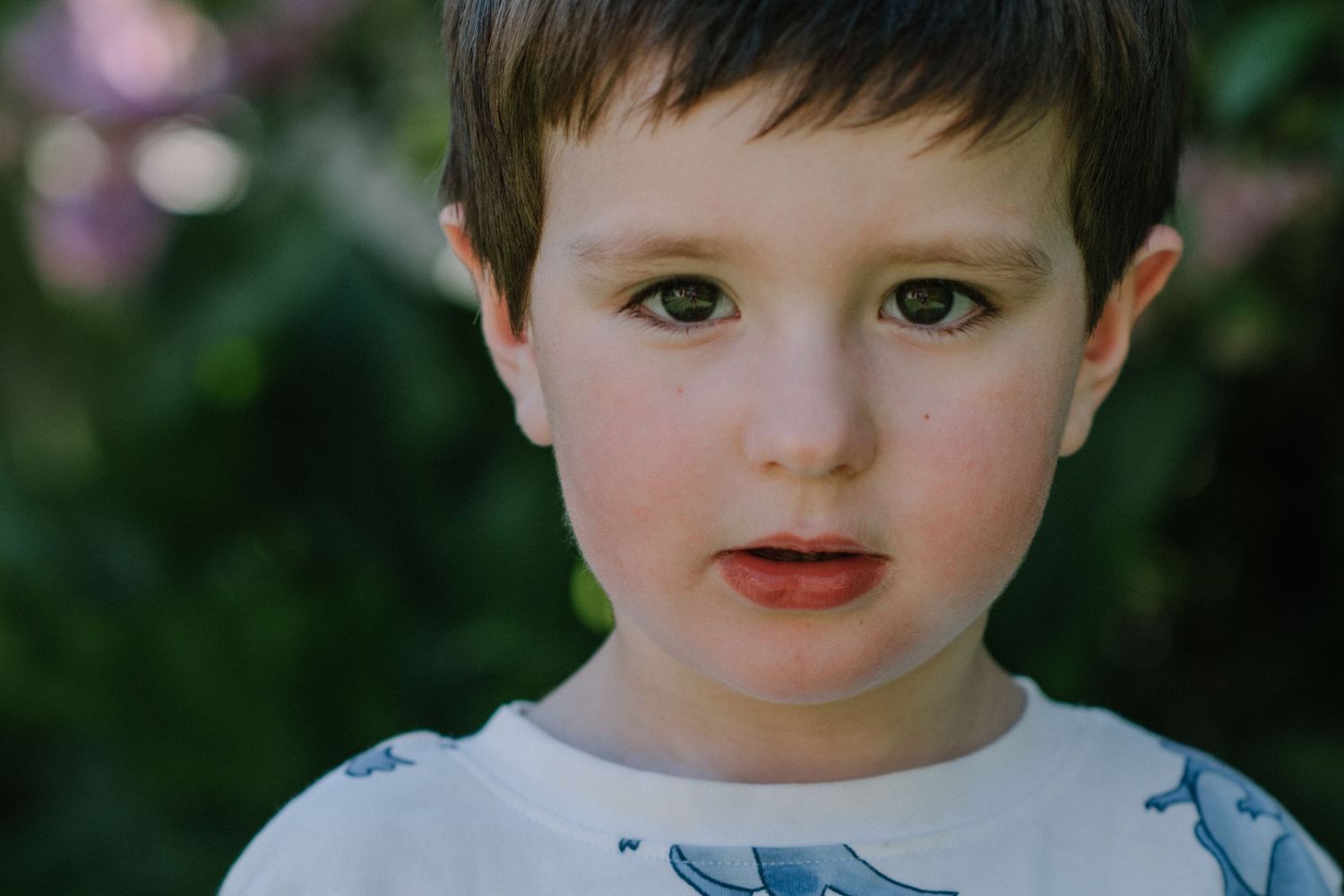 Close-up portrait series showing bright expressions and rosy cheeks.