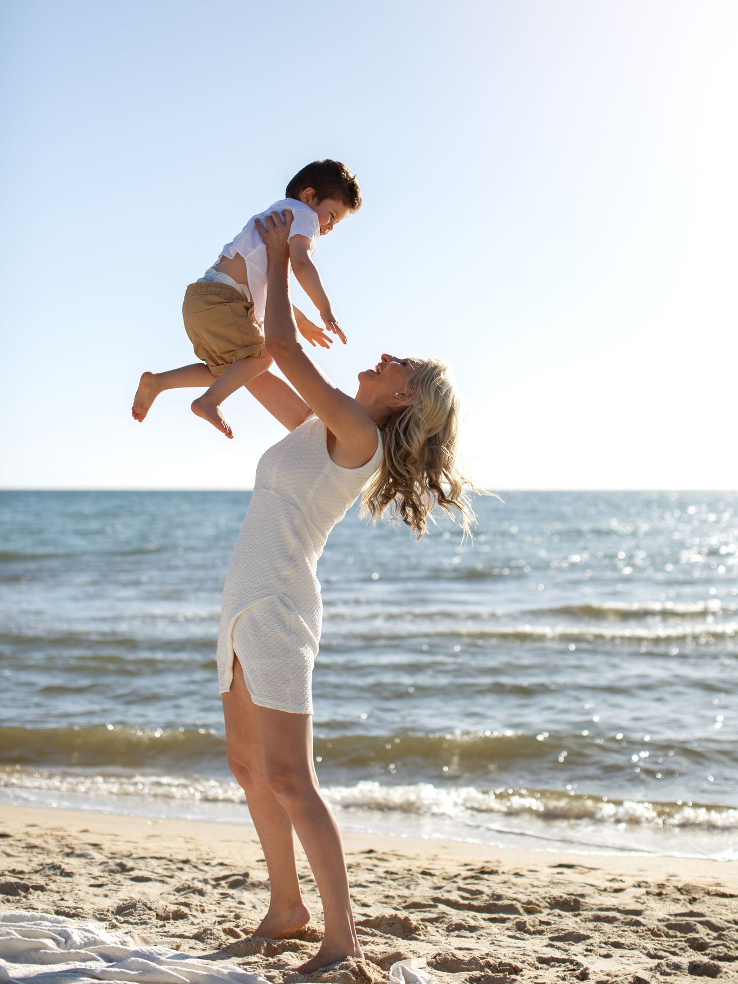 Family portrait photographed in a relaxed lifestyle setting