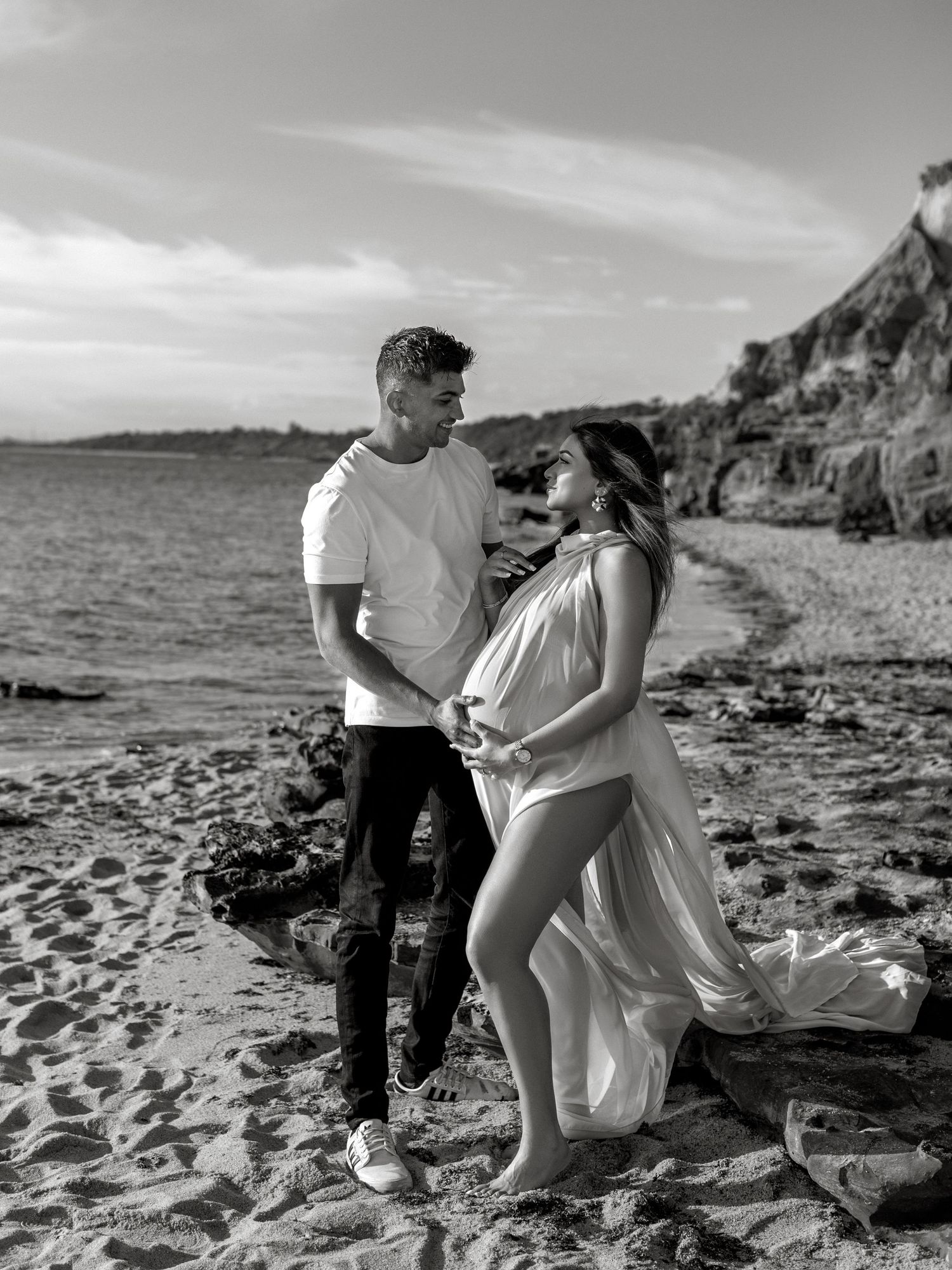 Maternity photography session celebrating motherhood