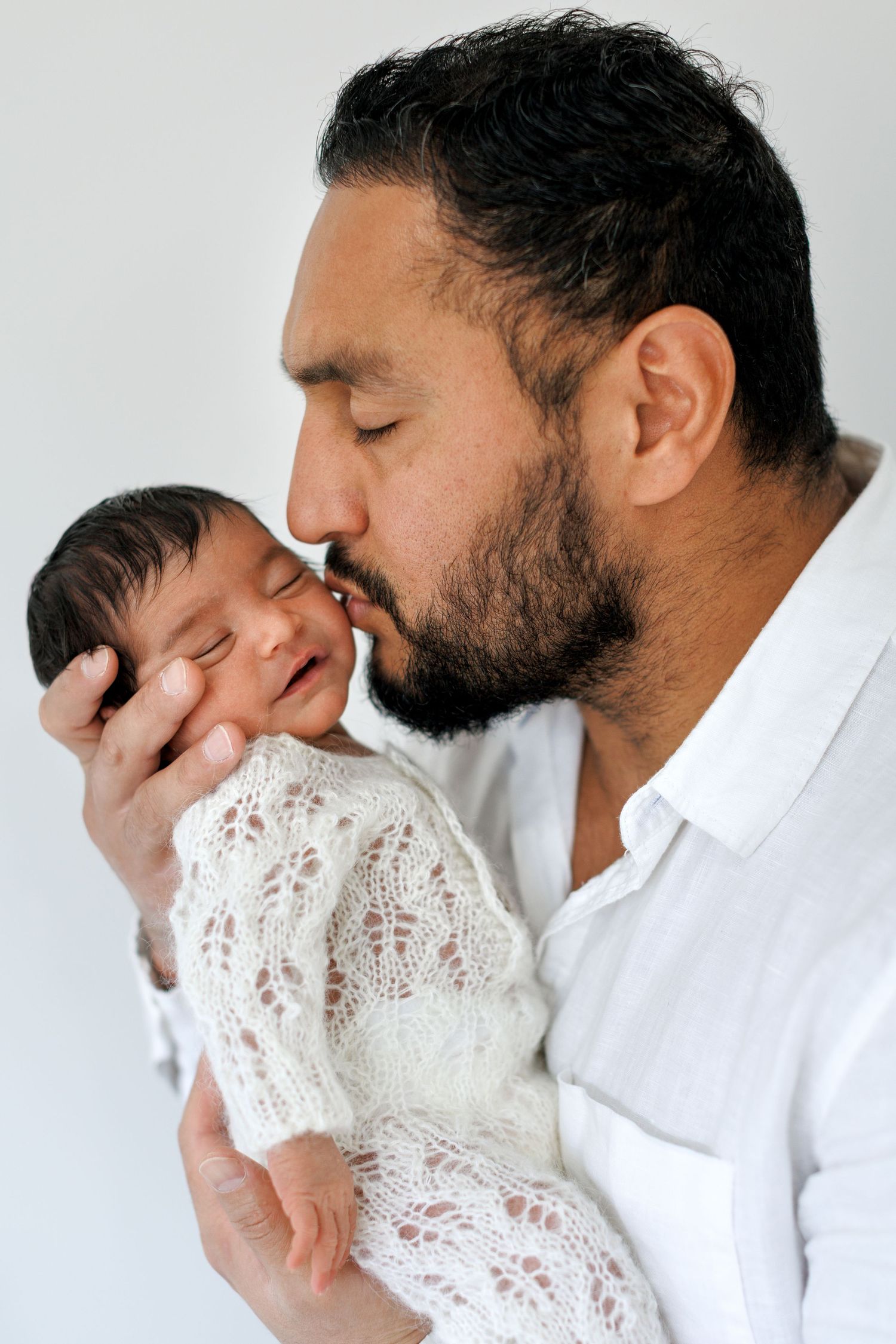 Calm newborn photography session in a Melbourne studio