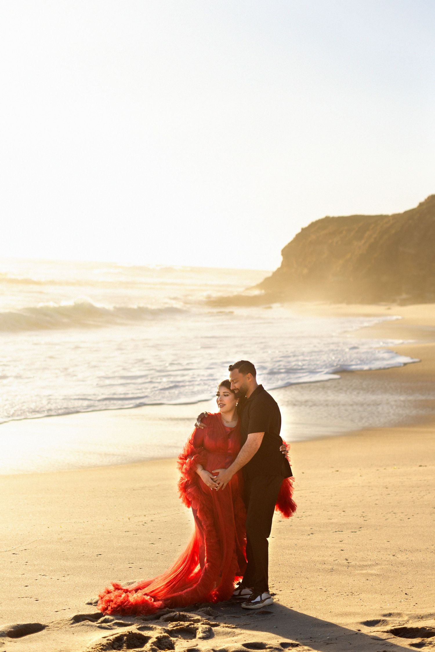 Maternity photography session focused on femininity and grace
