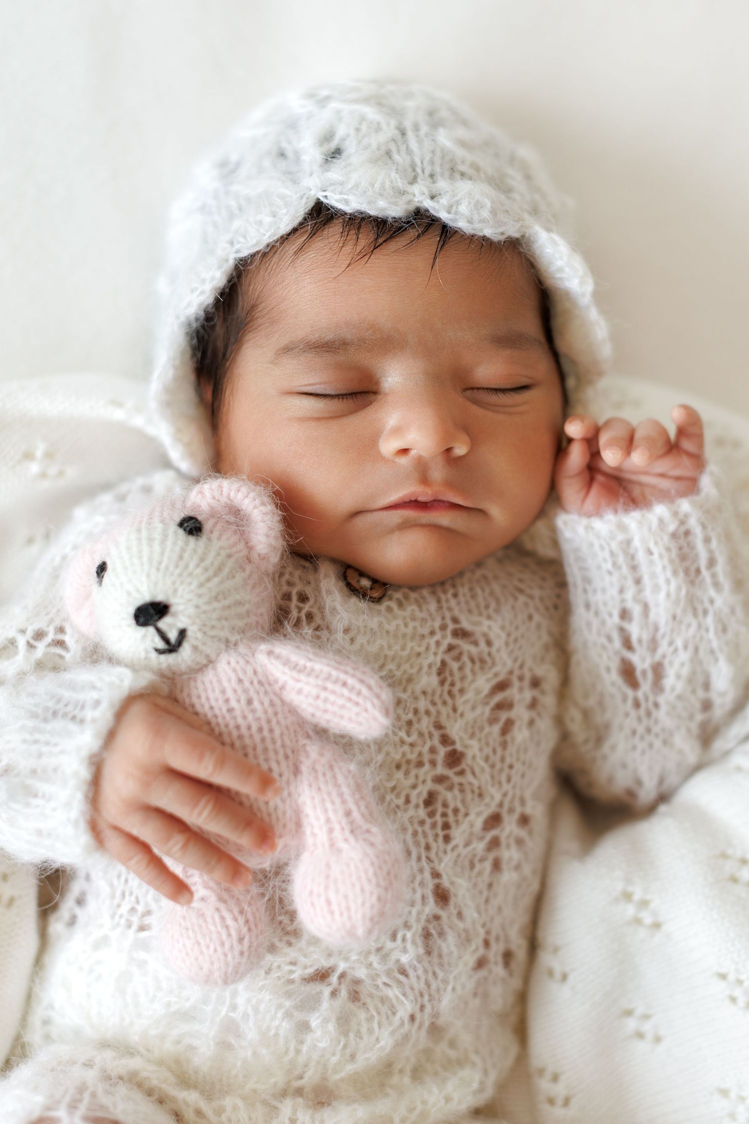Newborn photography session focused on baby comfort and safety