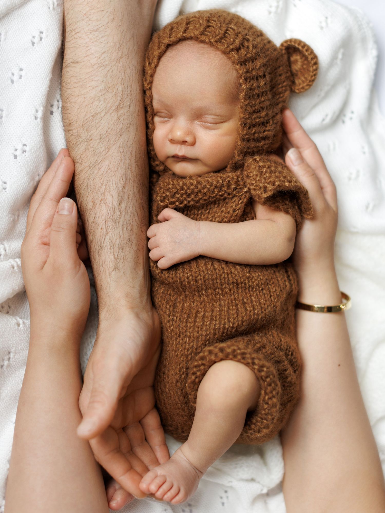 Newborn photography session capturing baby’s first moments