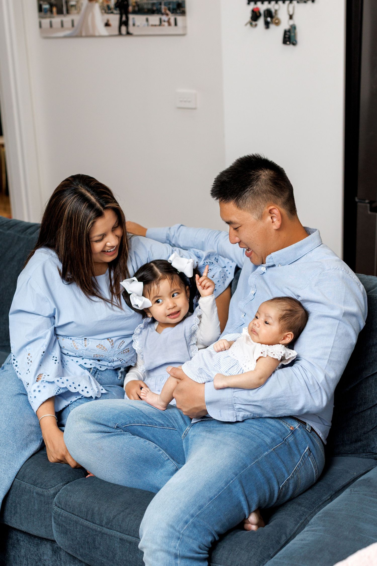 Melbourne newborn photography session with minimal styling