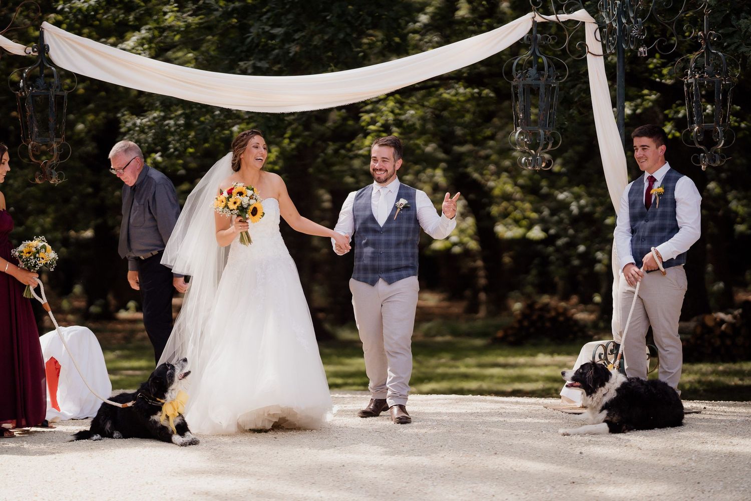 wedding ceremony, Bangor farm