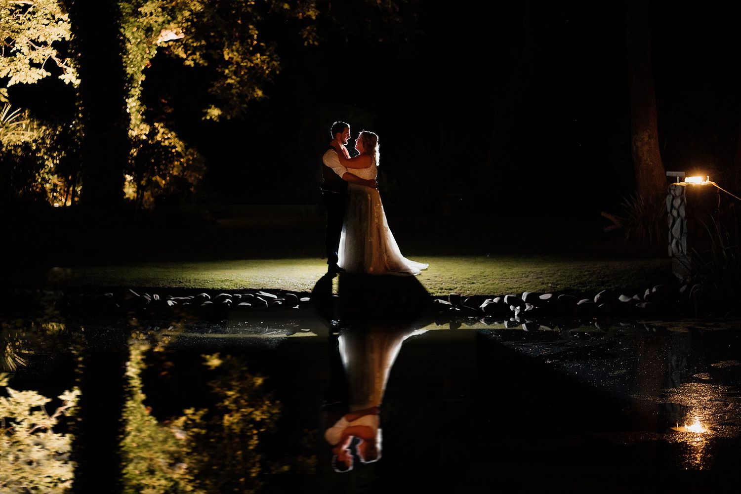 Night time wedding photos