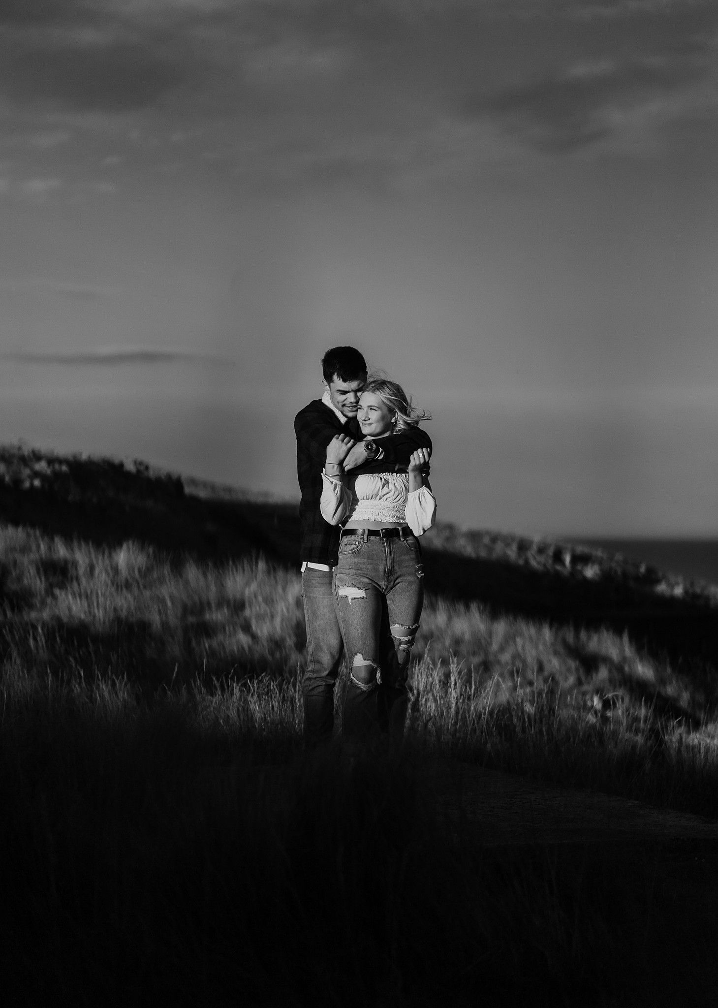 Hugging couple